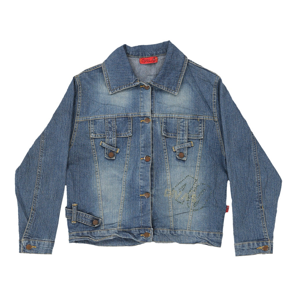 Y2K Unbranded Denim Jacket - Small Blue Cotton Refurbished - Thrifted (note: this is a term often used to describe second- refurbished available on Cerqular