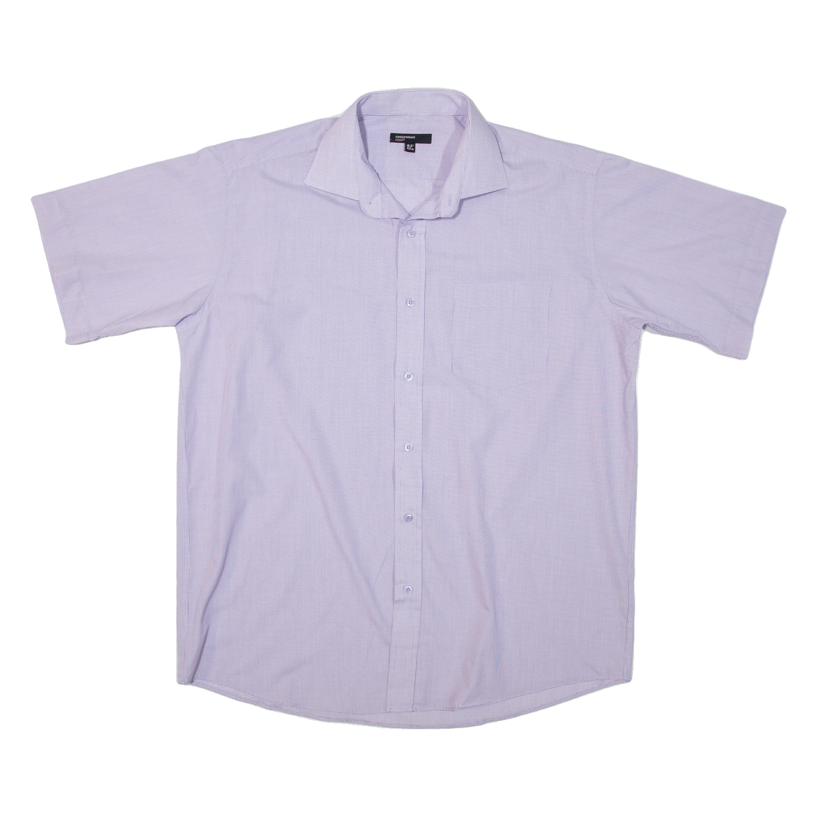CEDARWOOD STATE Mens Shirt Purple Check L Refurbished - N/A refurbished available on Cerqular