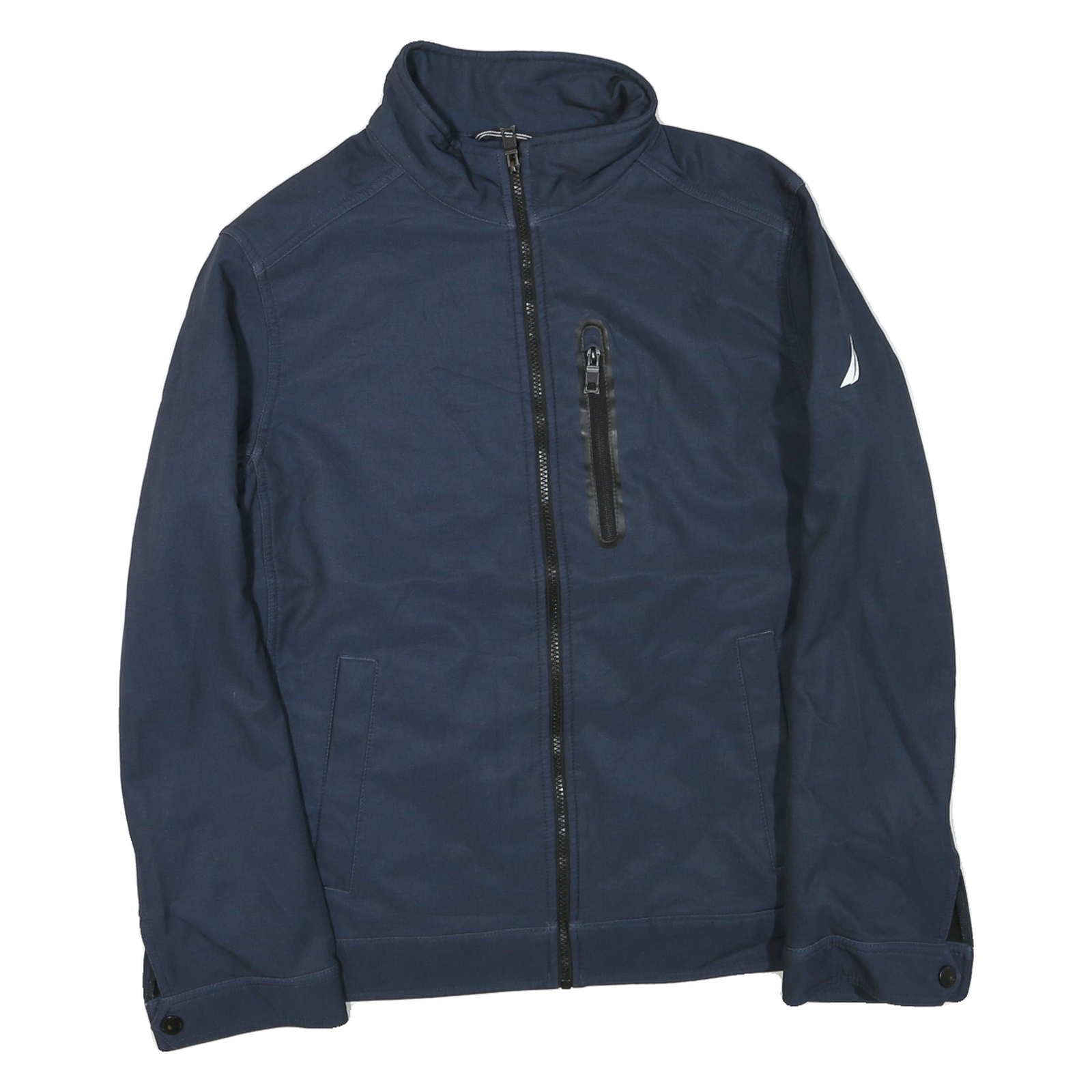NAUTICA Mens Blue Zip Jacket M Polyester Blend Plain Lightweight Casual Refurbished - N/A refurbished available on Cerqular