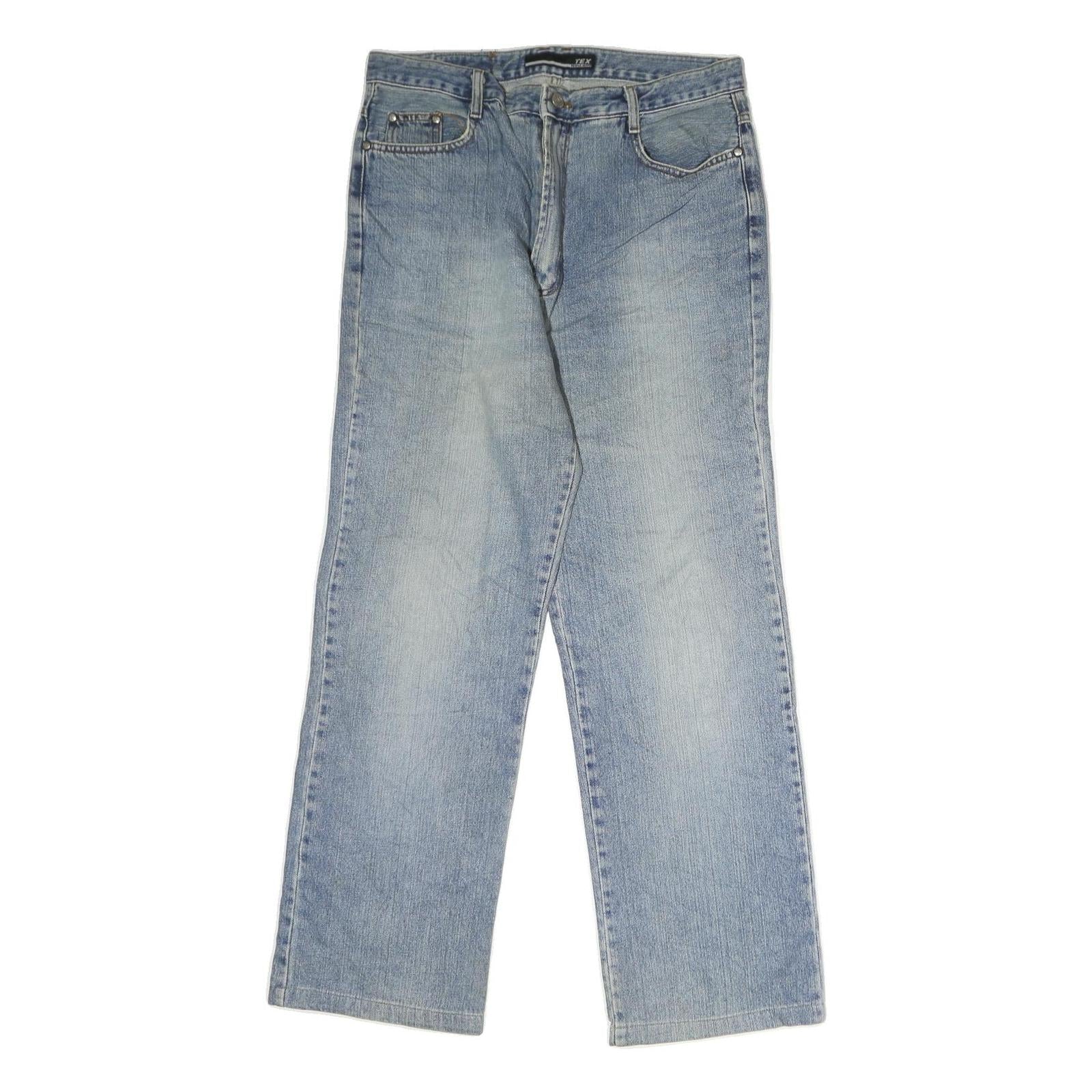 TEX JEANS Mens Regular Fit Blue Denim Jeans W32 L29 Classic Cotton Zip Refurbished - N/A refurbished available on Cerqular