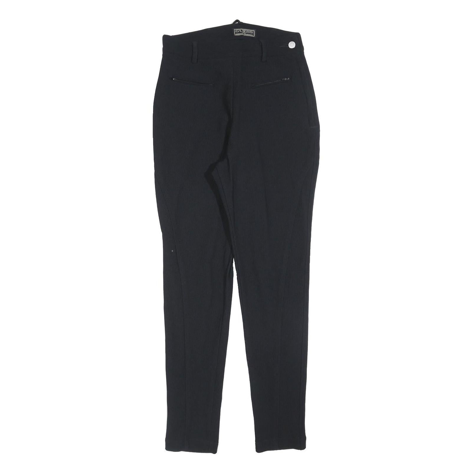 Buy GUESS Womens Black Slim Trousers W28 L28 Zip Polyester Blend Elegant Fit Refurbished - $41.59 GUESS Womens Black Slim Trousers W28 L28 Zip Polyester Blend Elegant Fit Refurbished - N/A refurbished available on Cerqular