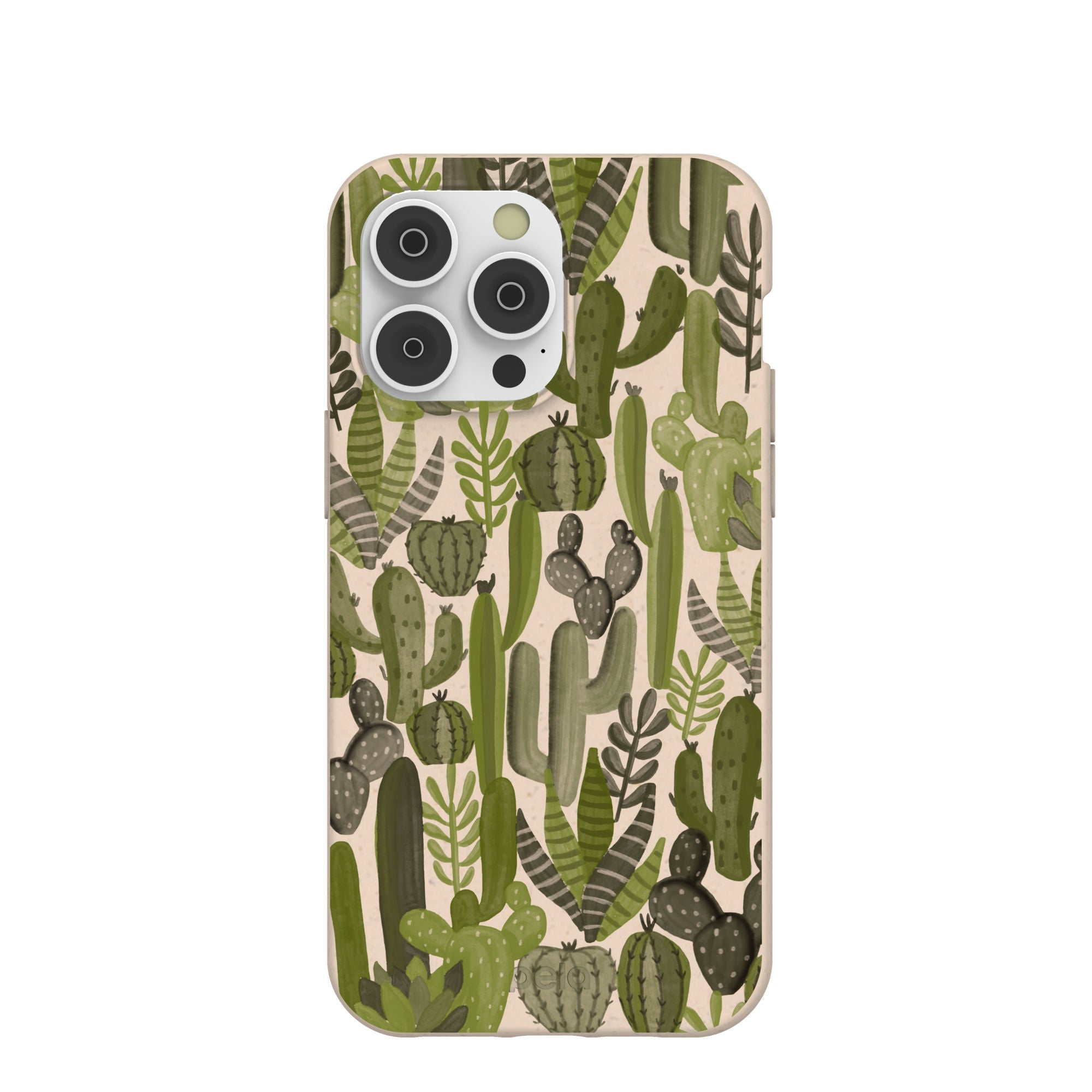 Seashell Succulent Cacti iPhone 14 Pro Max Case Refurbished - Pela Case refurbished available on Cerqular