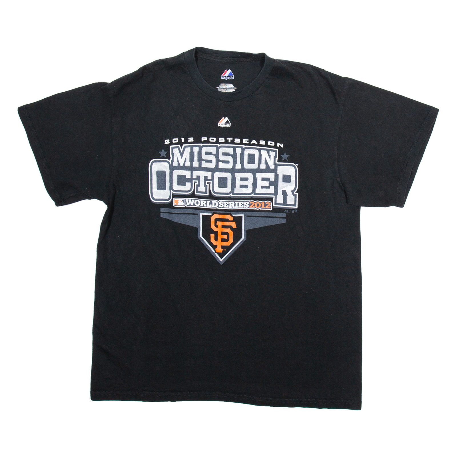 MAJESTIC San Francisco Giants Mens T-Shirt Black USA L Refurbished - N/A refurbished available on Cerqular