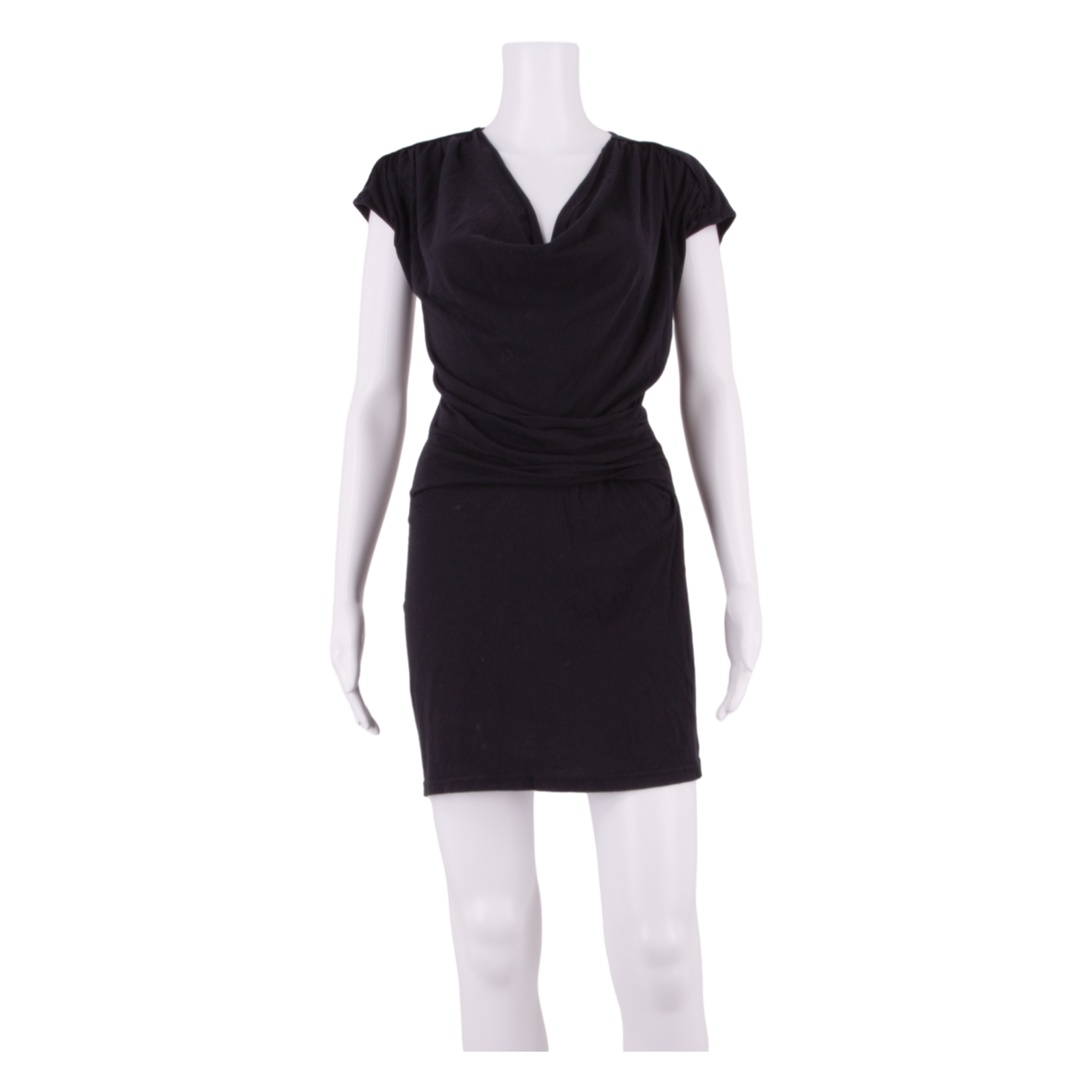 WHISTLES Womens Mini Dress Black Short Sleeve Short XS Refurbished - N/A refurbished available on Cerqular