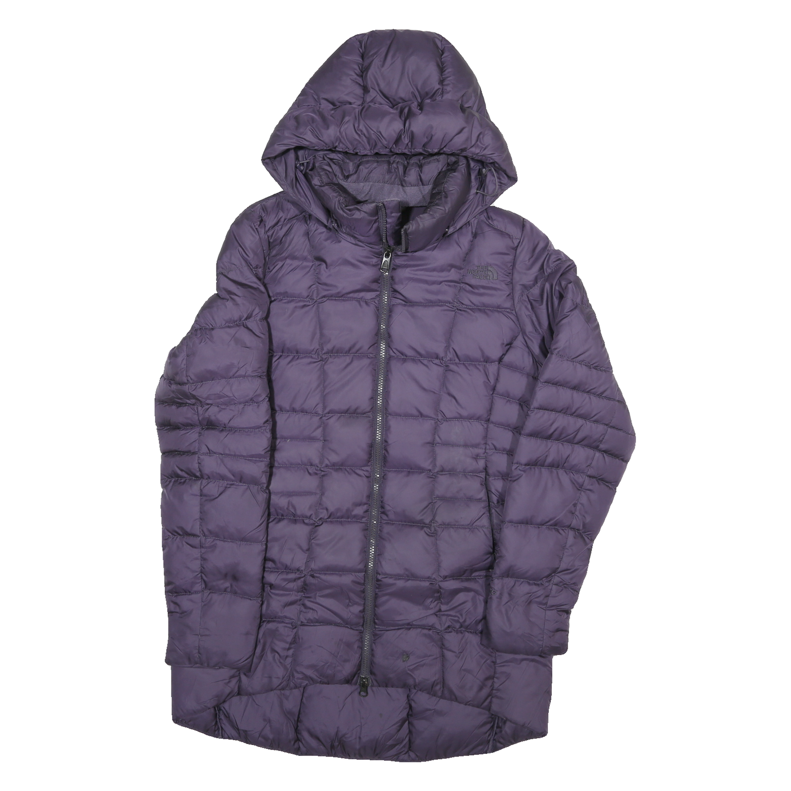 THE NORTH FACE Womens Purple Slim Puffer Jacket Size S Polyester Blend Hooded Refurbished - N/A refurbished available on Cerqular