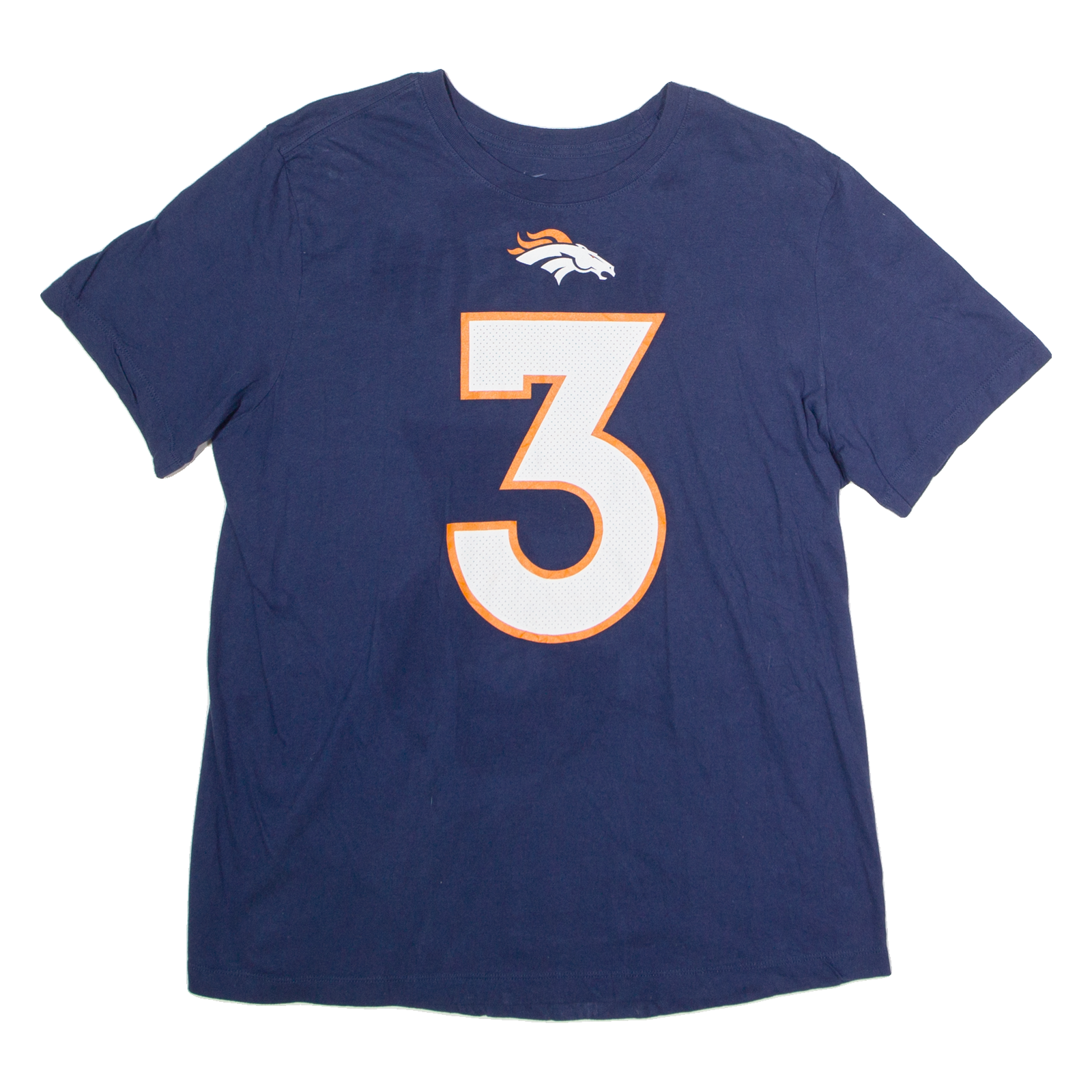 NIKE Denver Broncos #3 Wilson Mens T-Shirt Blue USA Crew Neck L Refurbished - N/A refurbished available on Cerqular