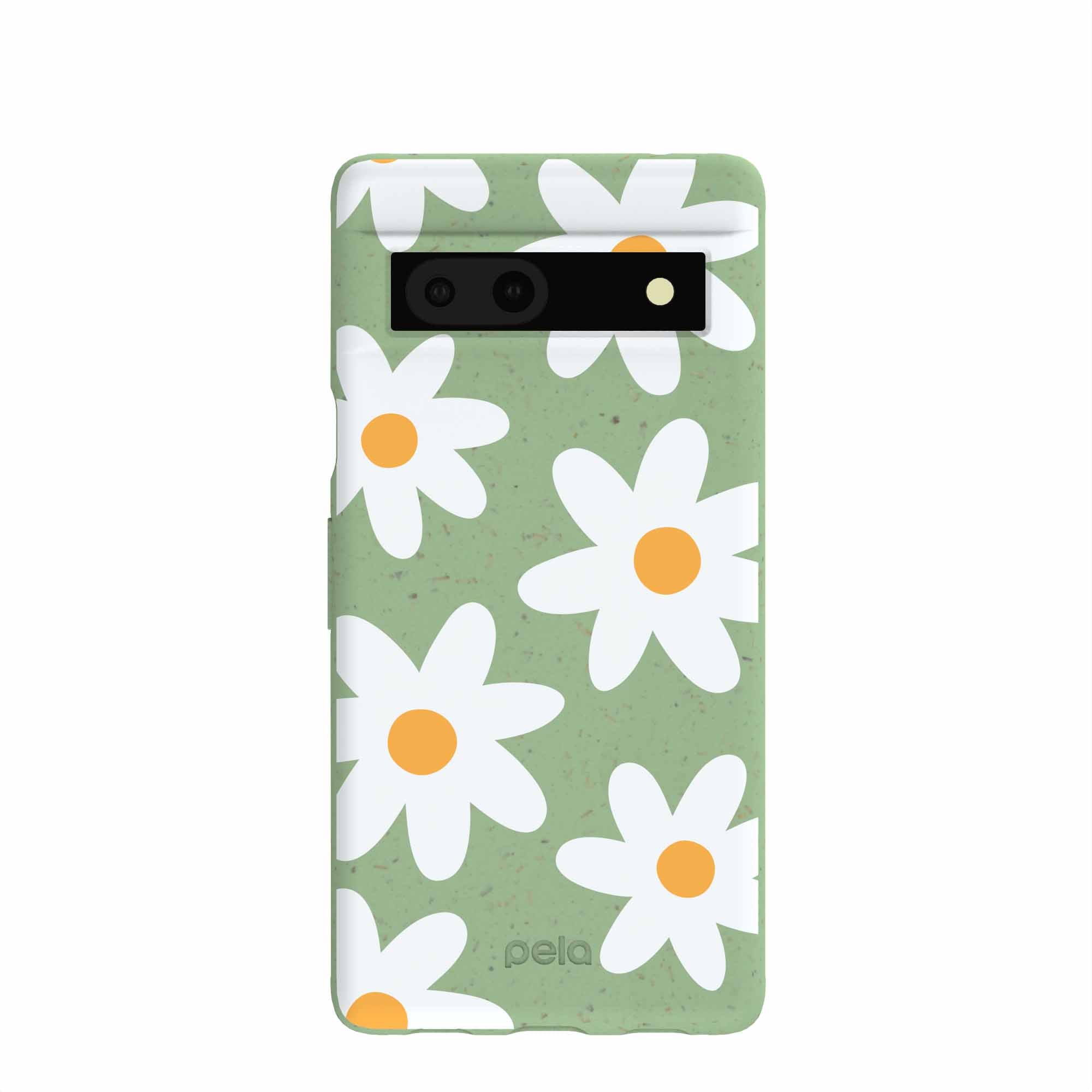 Buy Sage Green Daisy Google Pixel 7a Case Refurbished - $65.00 Sage Green Daisy Google Pixel 7a Case Refurbished - Pela Case refurbished available on Cerqular