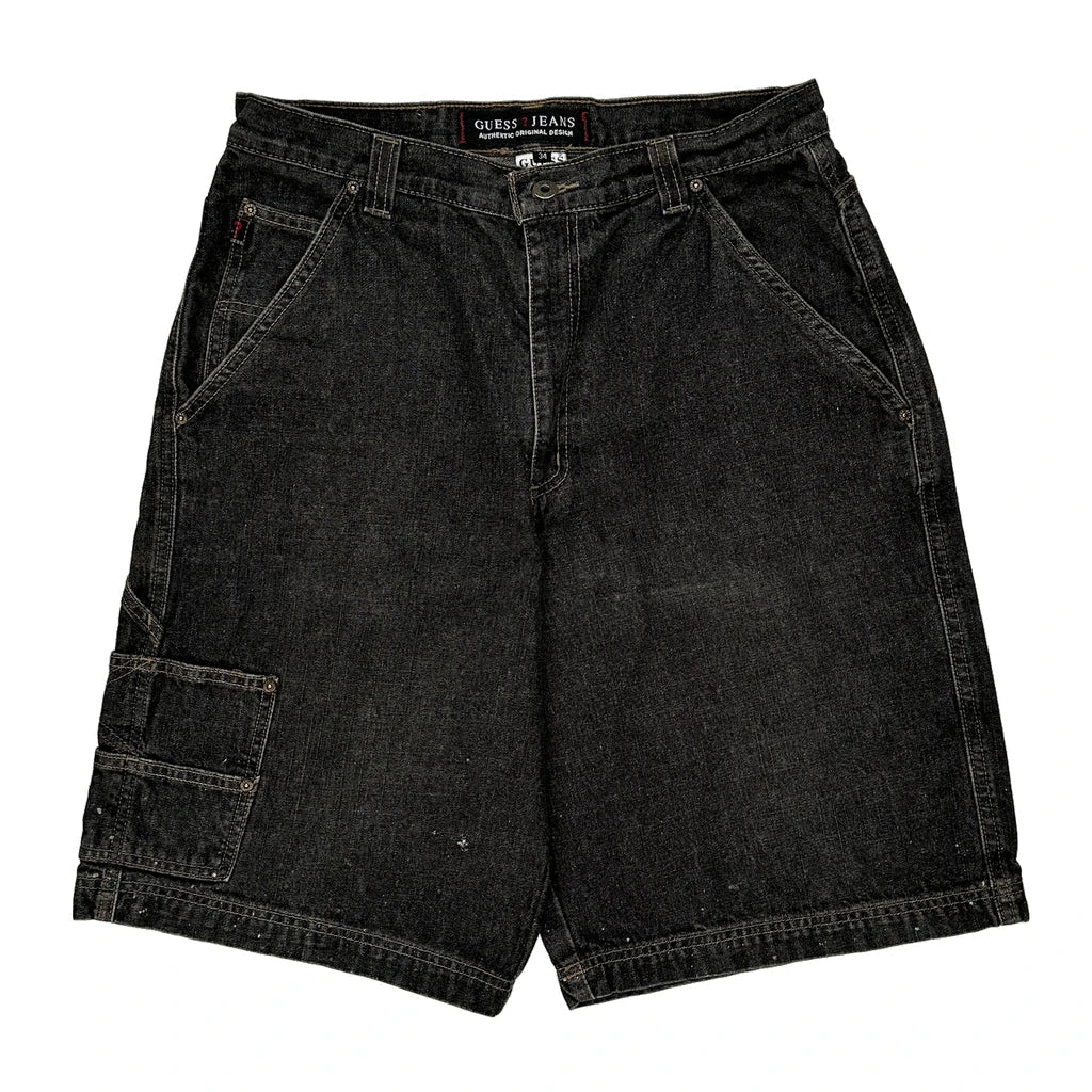 Buy Guess Carpenter Shorts - 34W 12L Black Cotton Refurbished - $42.20 Guess Carpenter Shorts - 34W 12L Black Cotton Refurbished - Thrifted (note: this is a term often used to describe second- refurbished available on Cerqular