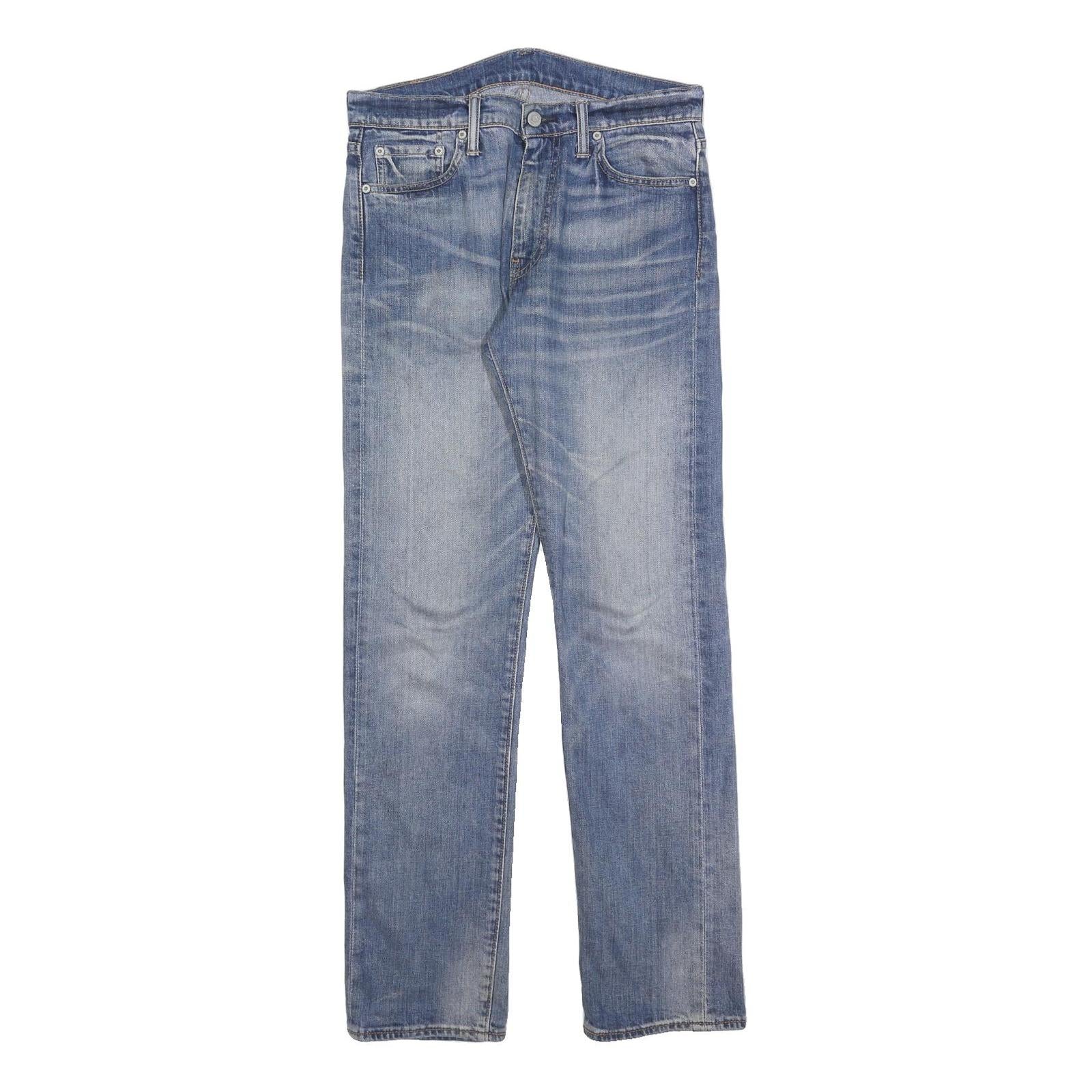 LEVI'S 513 Mens Jeans Blue Regular Straight Denim Medium W30 L32 Classic Fit Zip Refurbished - N/A refurbished available on Cerqular