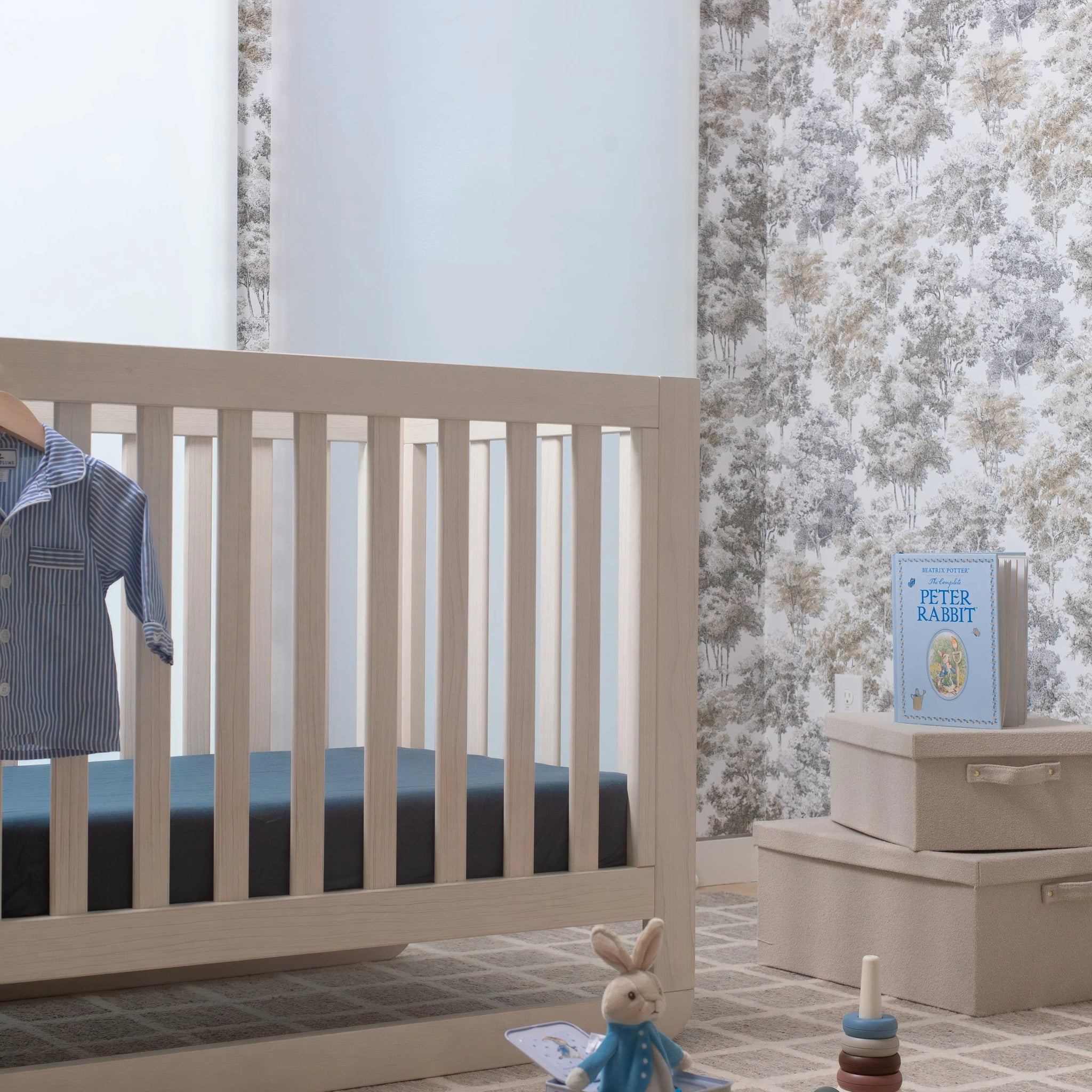 Linen+ Bamboo Crib & Toddler Fitted Sheet | Size: Crib | Color: Ink Refurbished - Ettitude refurbished available on Cerqular