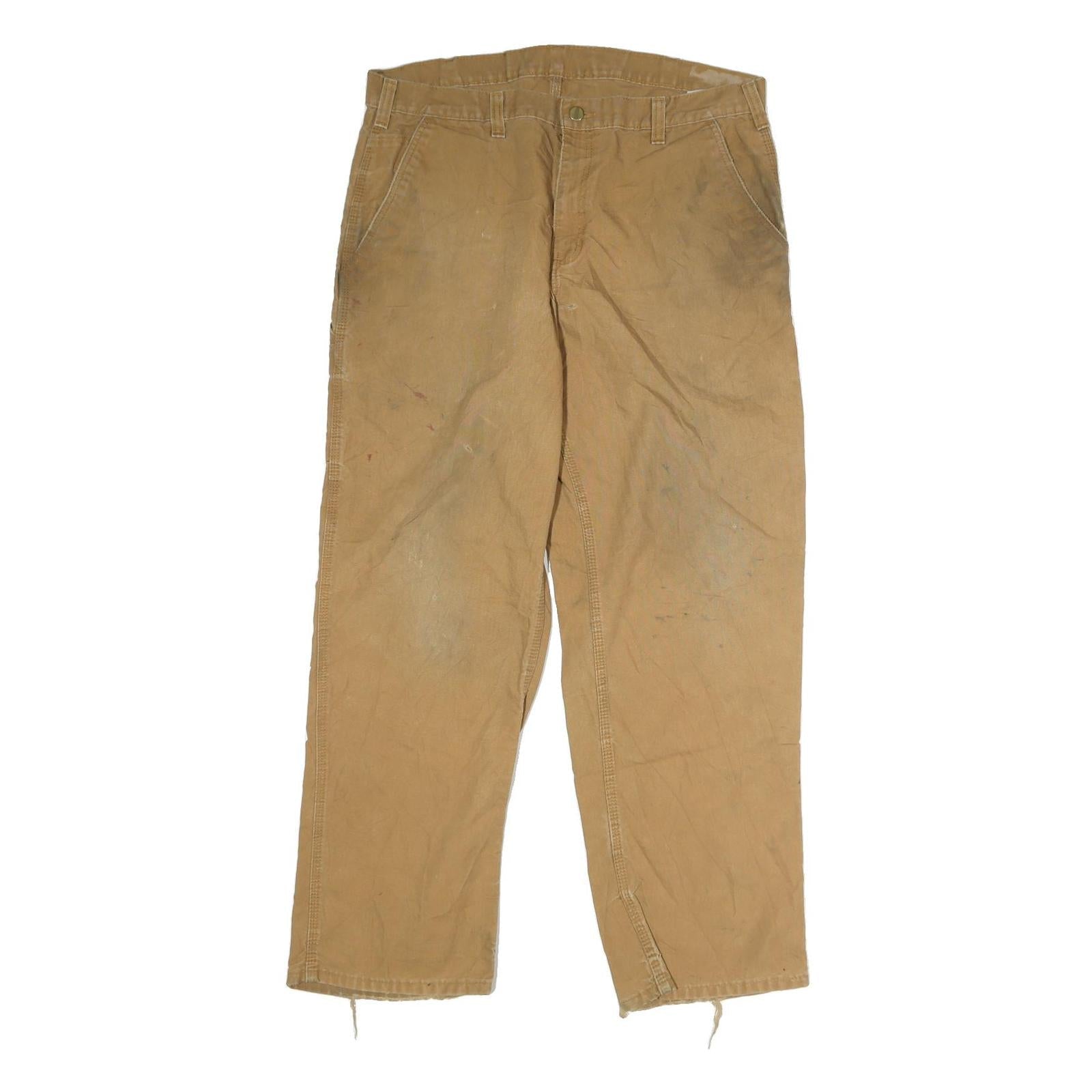 CARHARTT Mens Cotton Relaxed Straight Trousers W38 L32 Workwear Utility Refurbished - N/A refurbished available on Cerqular