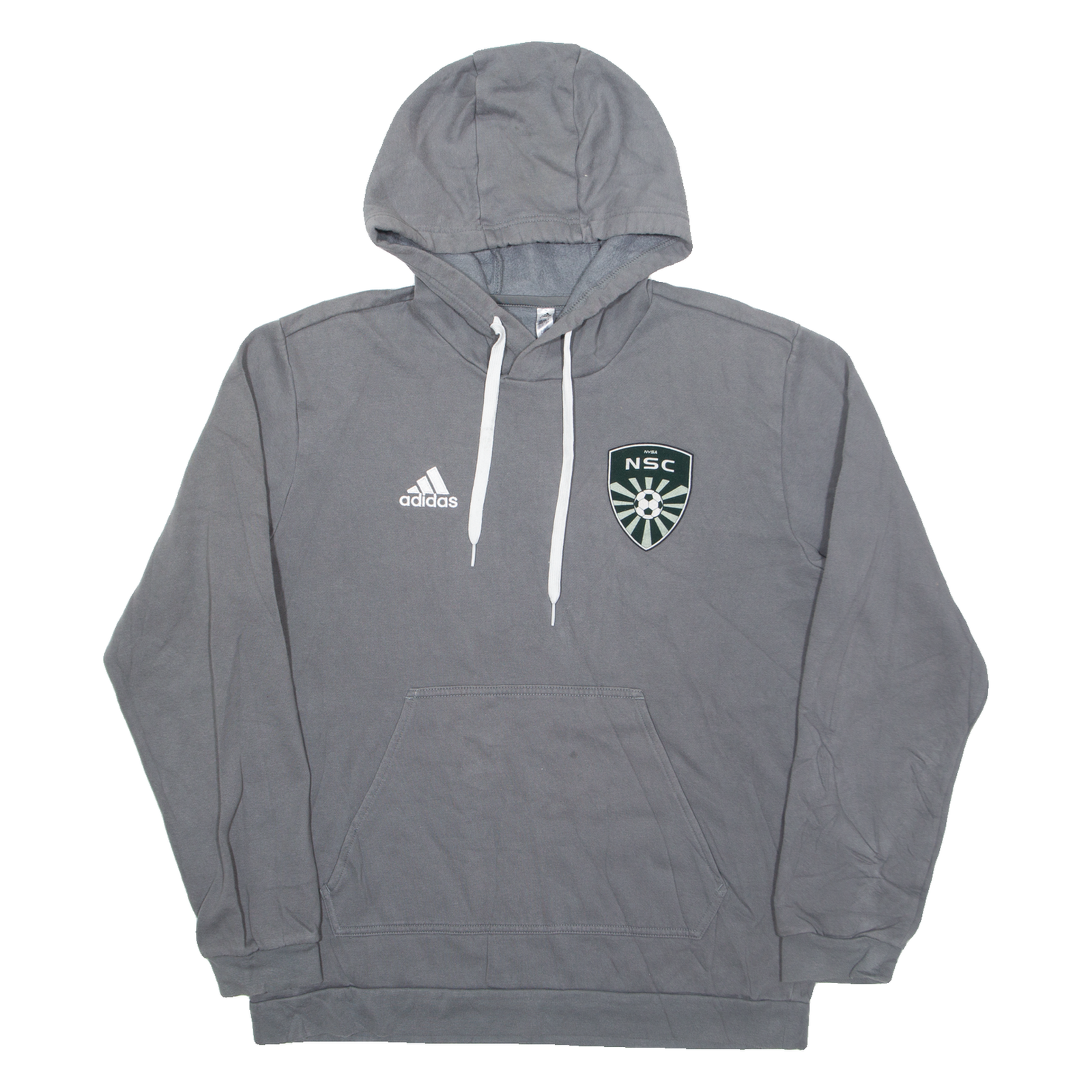 ADIDAS Northshore Youth Soccer Club Mens Grey Hoodie USA L Refurbished - N/A refurbished available on Cerqular