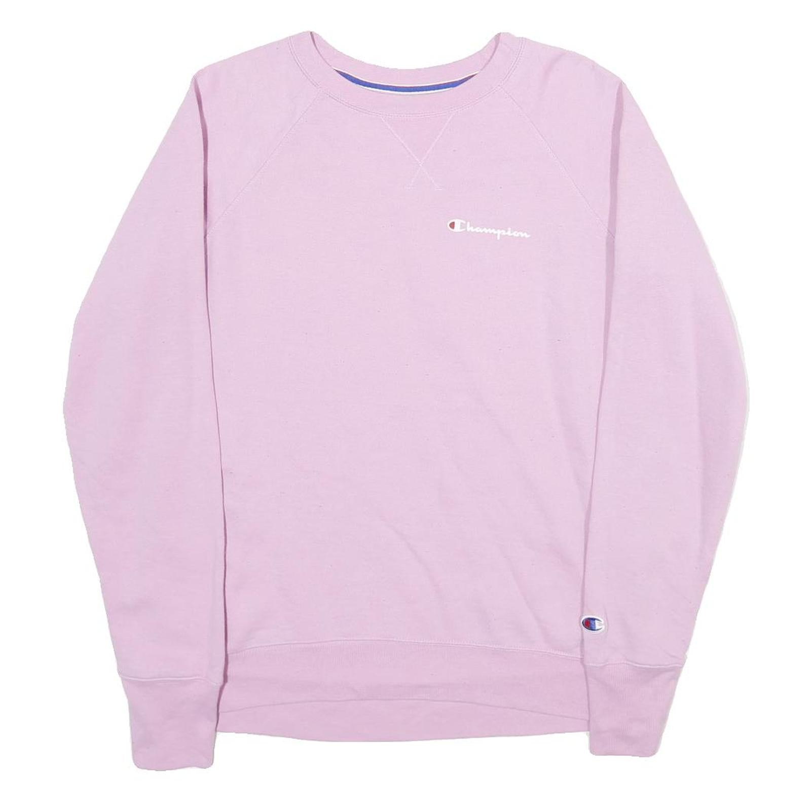 CHAMPION Mens Pink Crew Neck Sweatshirt M Cotton Blend Casual Pullover Refurbished - N/A refurbished available on Cerqular
