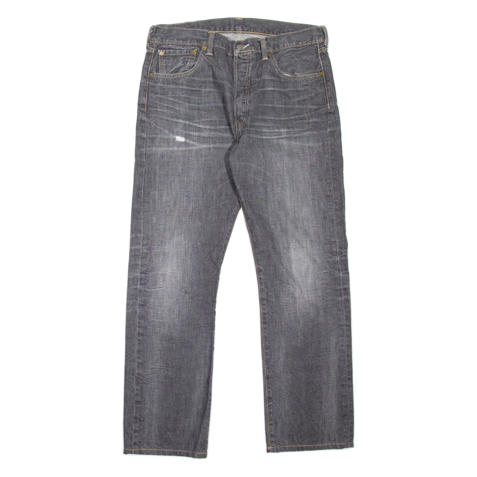 LEVI'S 501 Jeans Mens Grey Regular Straight Stone Wash W31 L29 Refurbished - N/A refurbished available on Cerqular