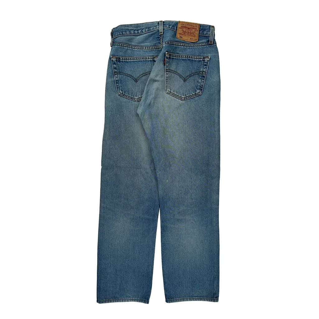 501 Levis Jeans - 31W 29L Blue Cotton Refurbished - Thrifted (note: this is a term often used to describe second- refurbished available on Cerqular