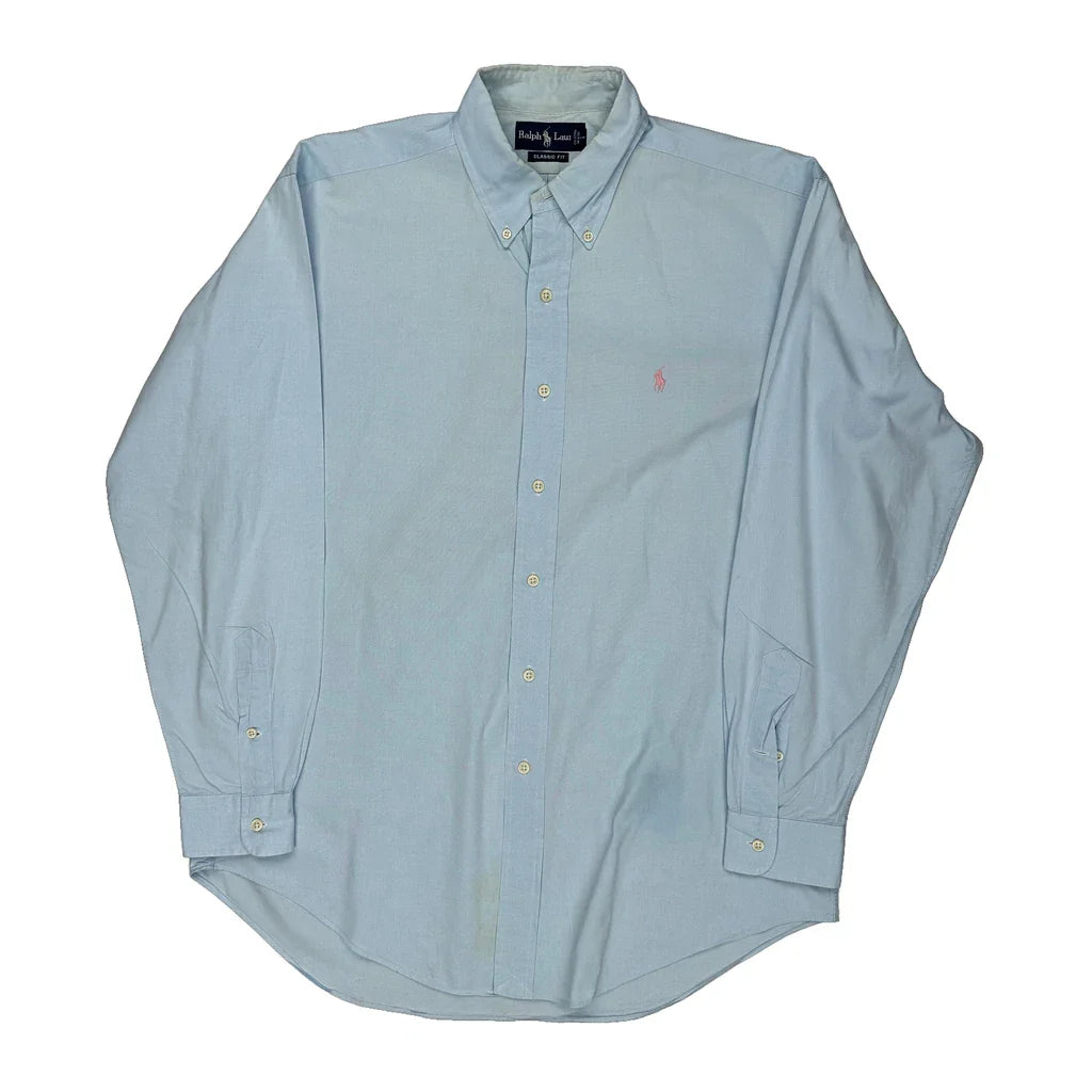 Buy Ralph Lauren Shirt - Medium Blue Cotton Refurbished - $40.19 Ralph Lauren Shirt - Medium Blue Cotton Refurbished - Thrifted (note: this is a term often used to describe second- refurbished available on Cerqular