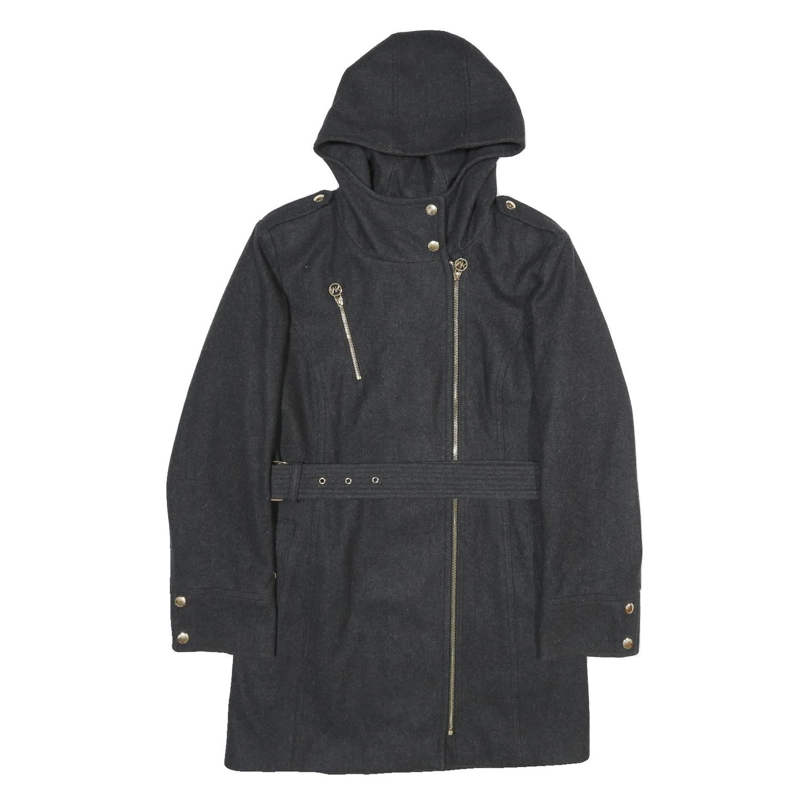 Buy MICHAEL KORS Womens Black Hooded Wool Blend Jacket M Zip Coat Elegant Classic Refurbished - $57.19 MICHAEL KORS Womens Black Hooded Wool Blend Jacket M Zip Coat Elegant Classic Refurbished - N/A refurbished available on Cerqular