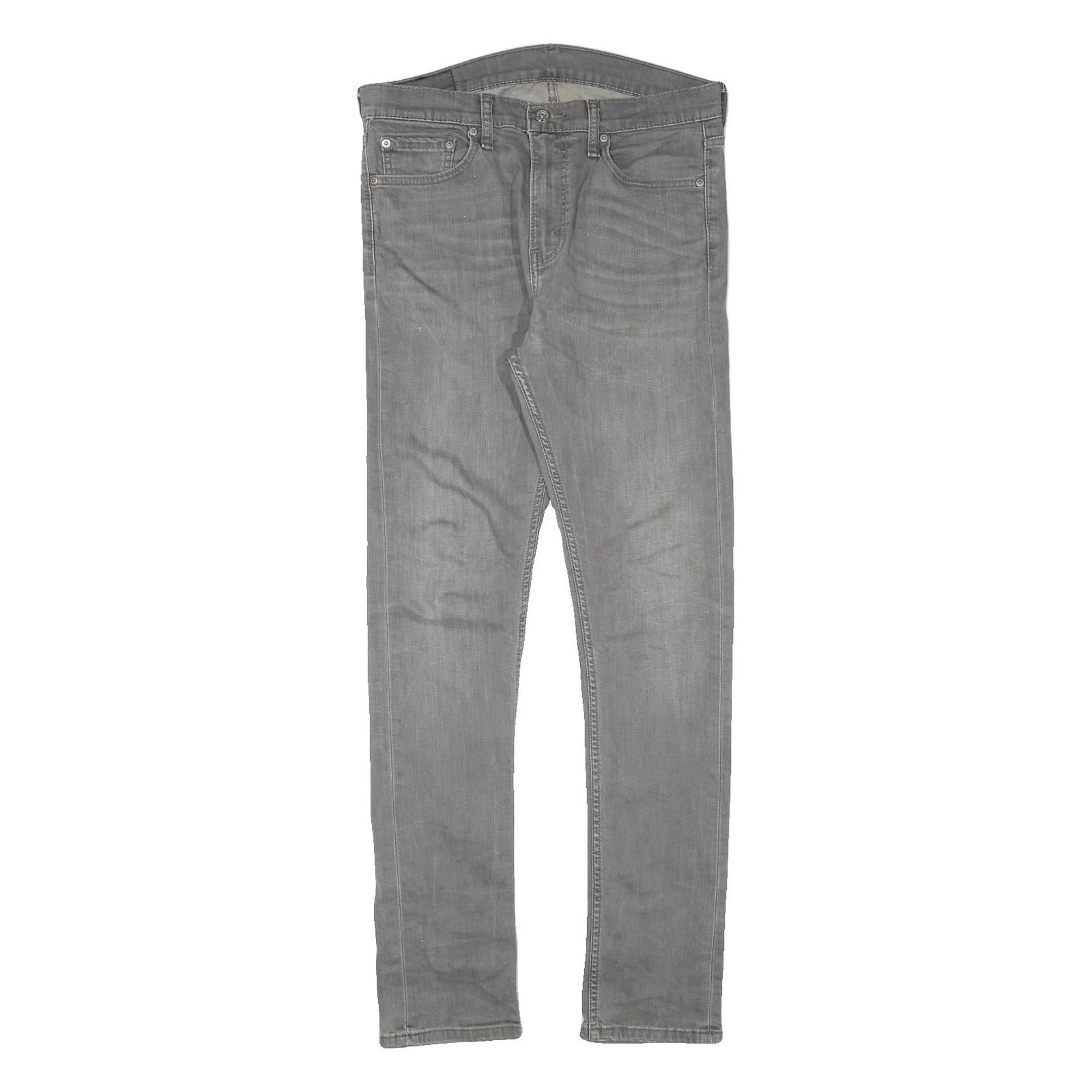 LEVI'S Mens Grey Slim Skinny Denim Medium W32 L31 Stretch Cotton Blend Jeans Refurbished - N/A refurbished available on Cerqular