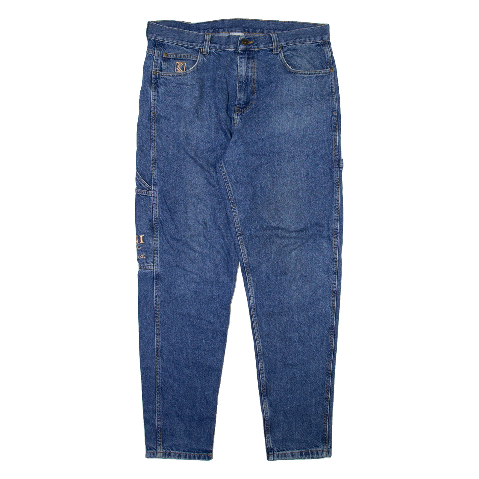 KARL KANI Womens Jeans Blue Relaxed Tapered W36 L32 Refurbished - N/A refurbished available on Cerqular