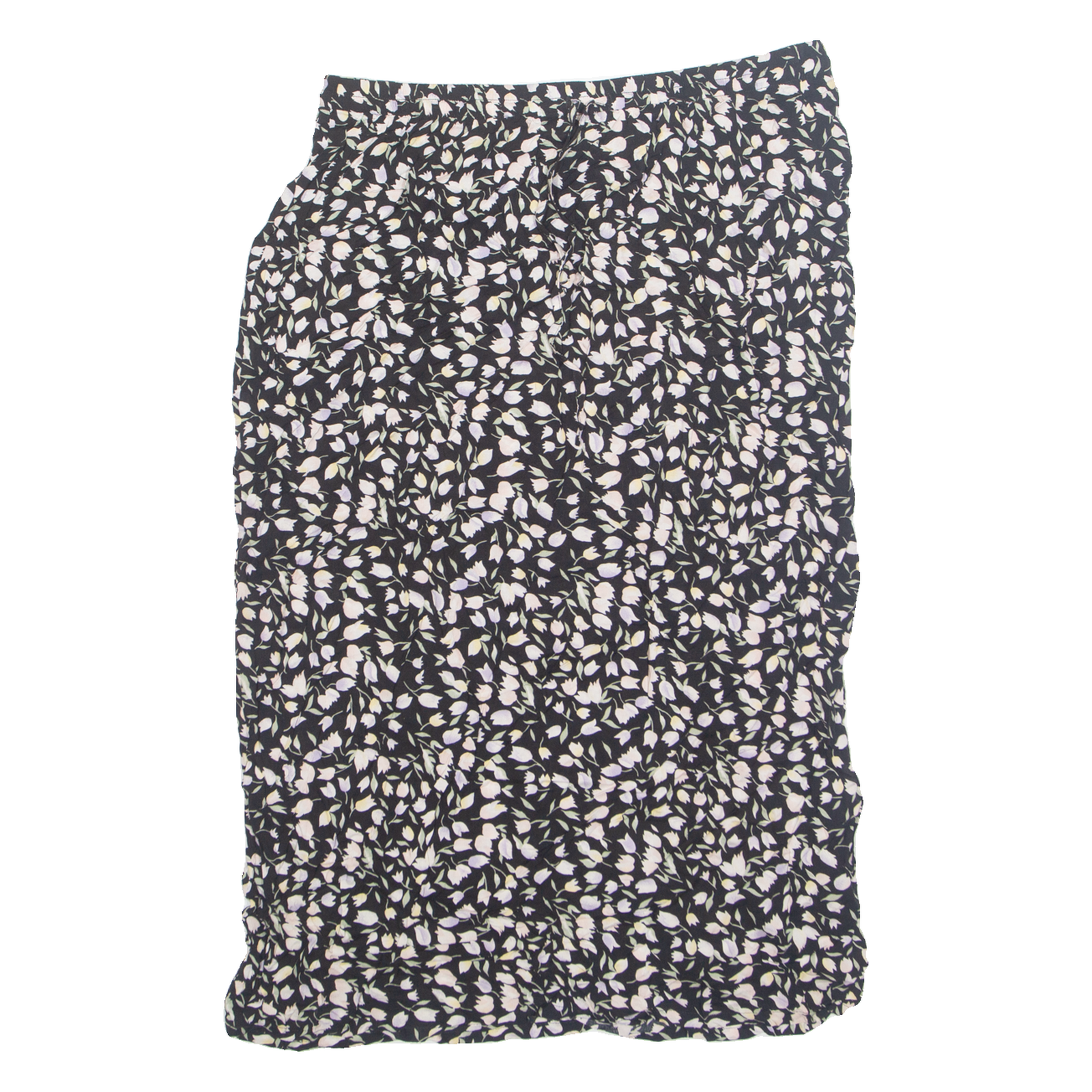 SAG HARBOUR Womens A-Line Skirt Black Midi 90s Floral L Refurbished - N/A refurbished available on Cerqular