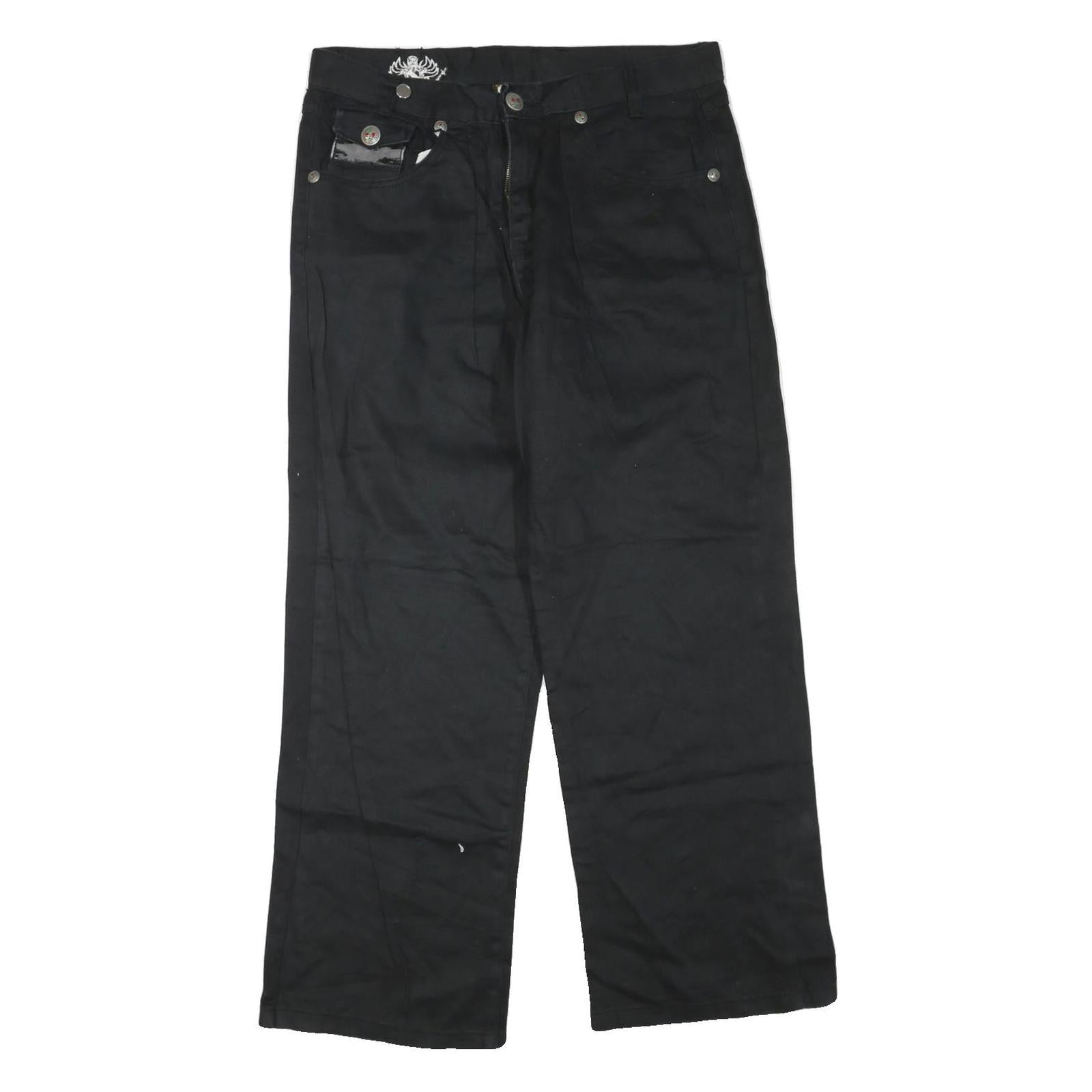 Black Mens Regular Fit Cotton Blend Denim Jeans W34 L30 With Back Pocket Detail Refurbished - N/A refurbished available on Cerqular