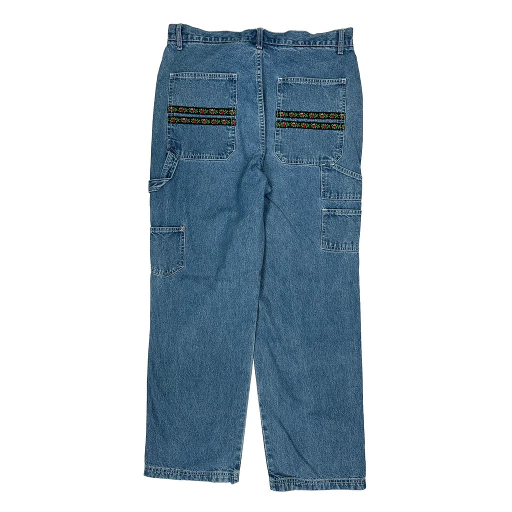 Buy L.A.Blues Carpenter Jeans - 32W UK 14 Blue Cotton Refurbished - $33.49 L.A.Blues Carpenter Jeans - 32W UK 14 Blue Cotton Refurbished - Thrifted (note: this is a term often used to describe second- refurbished available on Cerqular