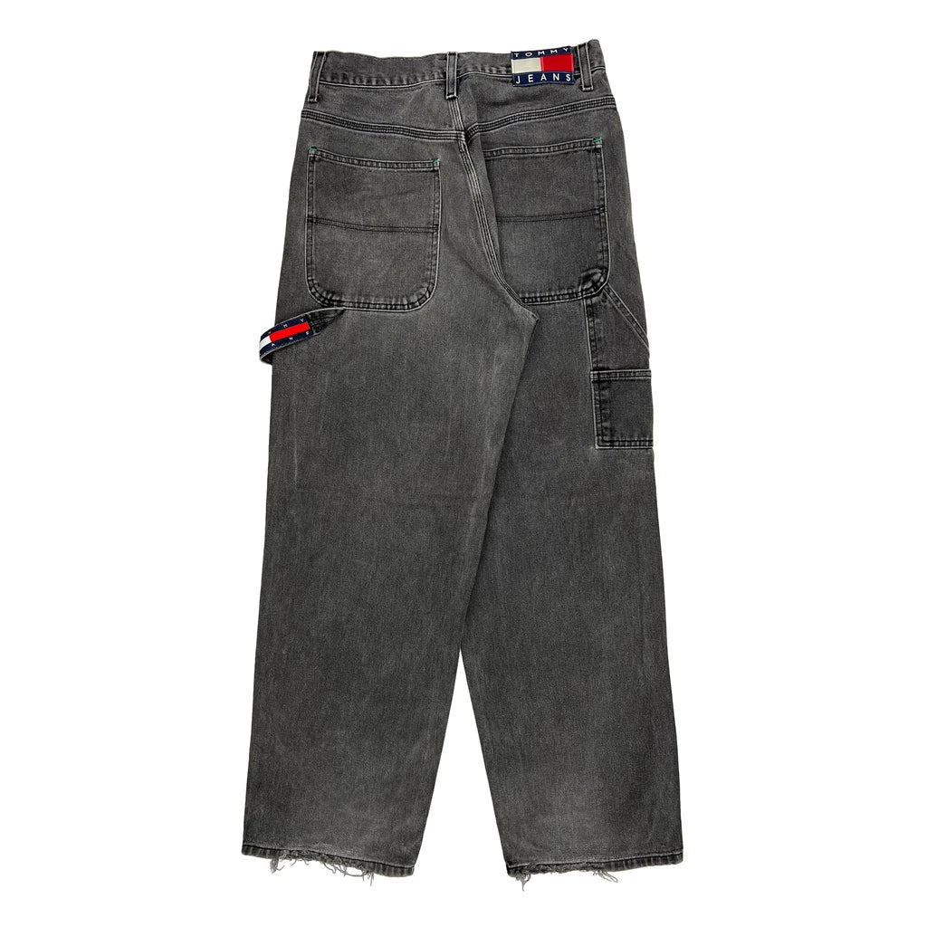 Tommy Jeans Carpenter Jeans - 28W 30L Grey Cotton Refurbished - Thrifted (note: this is a term often used to describe second- refurbished available on Cerqular