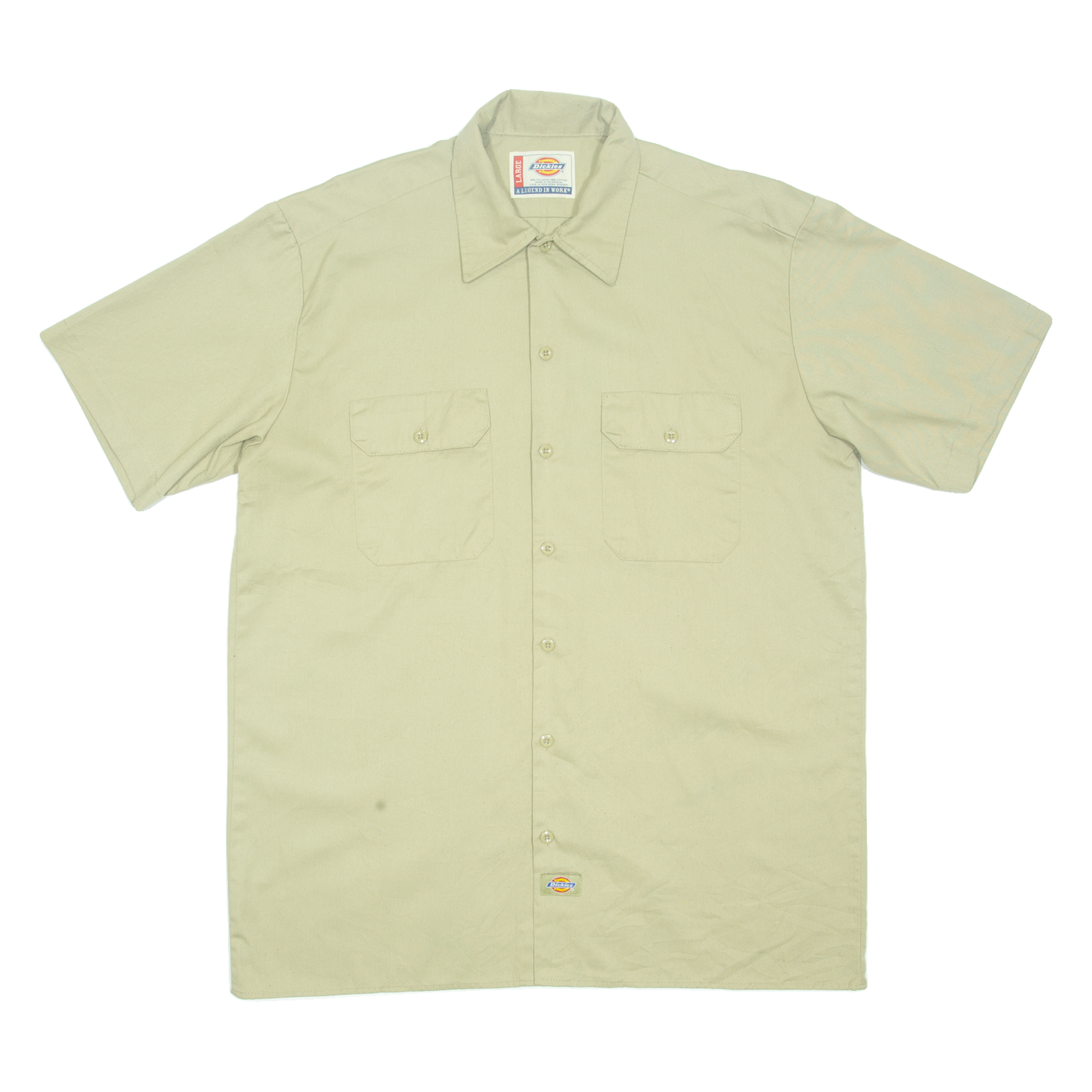DICKIES Mens Plain Shirt Brown L Refurbished - N/A refurbished available on Cerqular