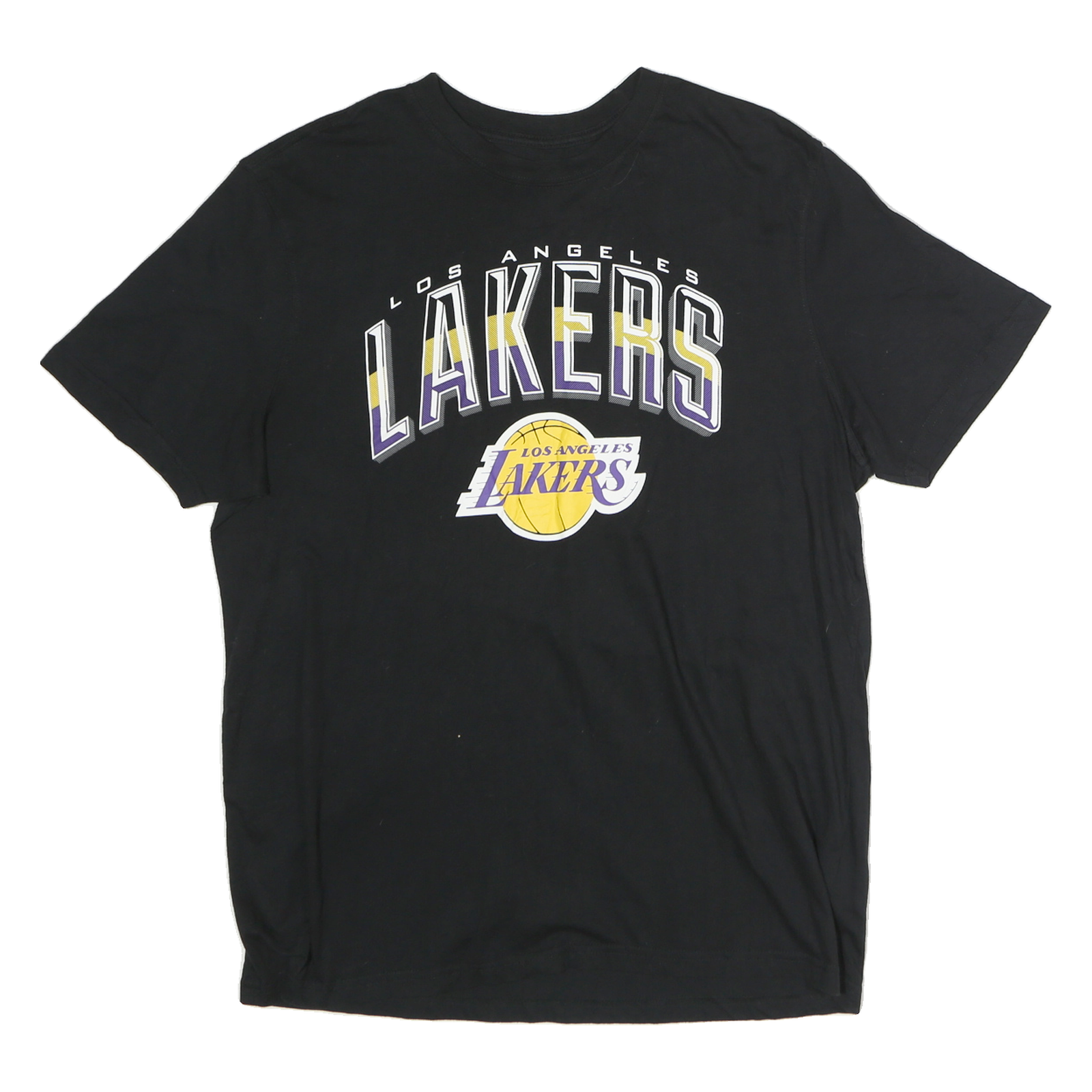 NBA Mens Black Los Angeles Lakers Graphic T-Shirt L Short Sleeve Crew Neck Refurbished - N/A refurbished available on Cerqular