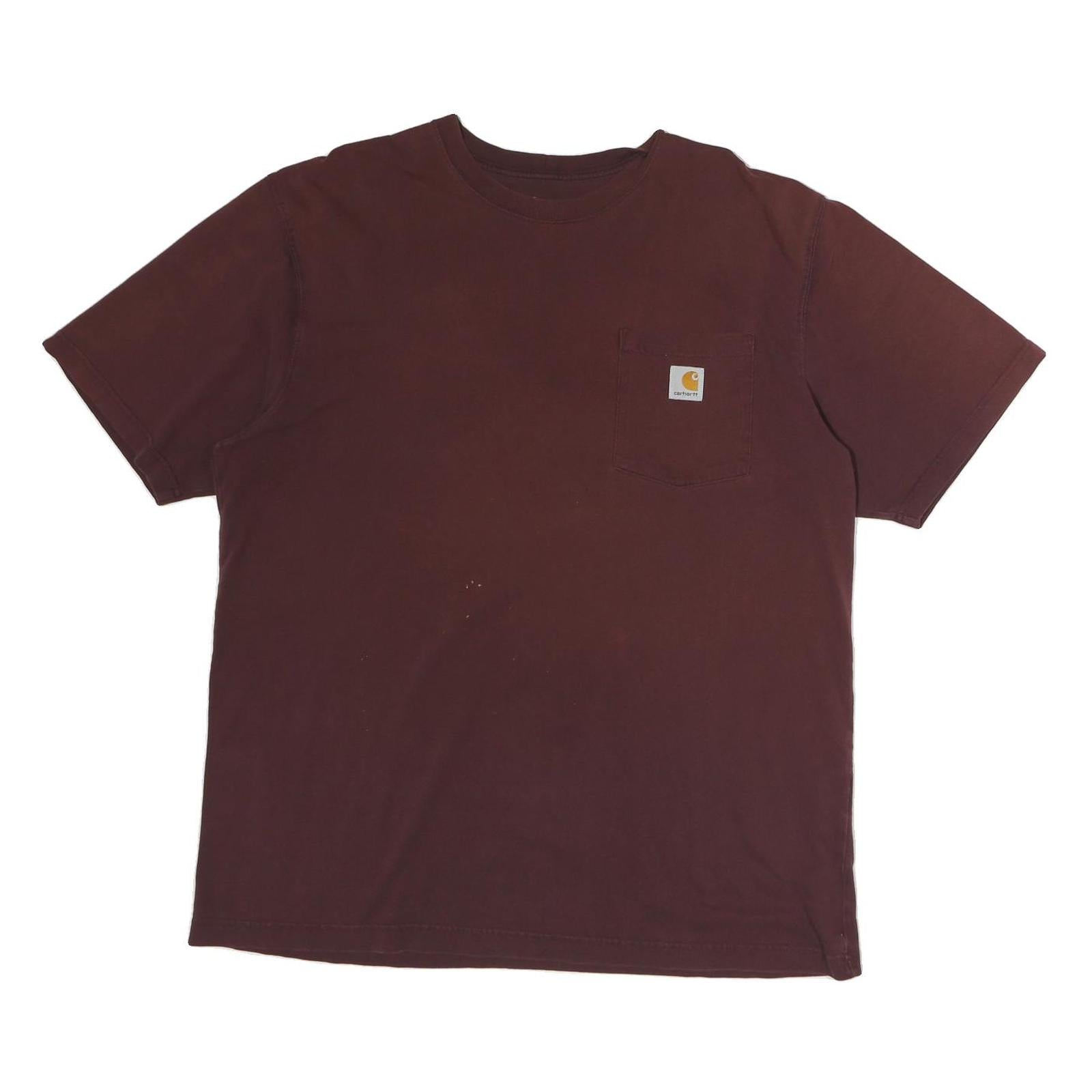 CARHARTT Mens Brown & Beige Pocket T-Shirt L Short Sleeve Crew Neck Workwear Refurbished - N/A refurbished available on Cerqular