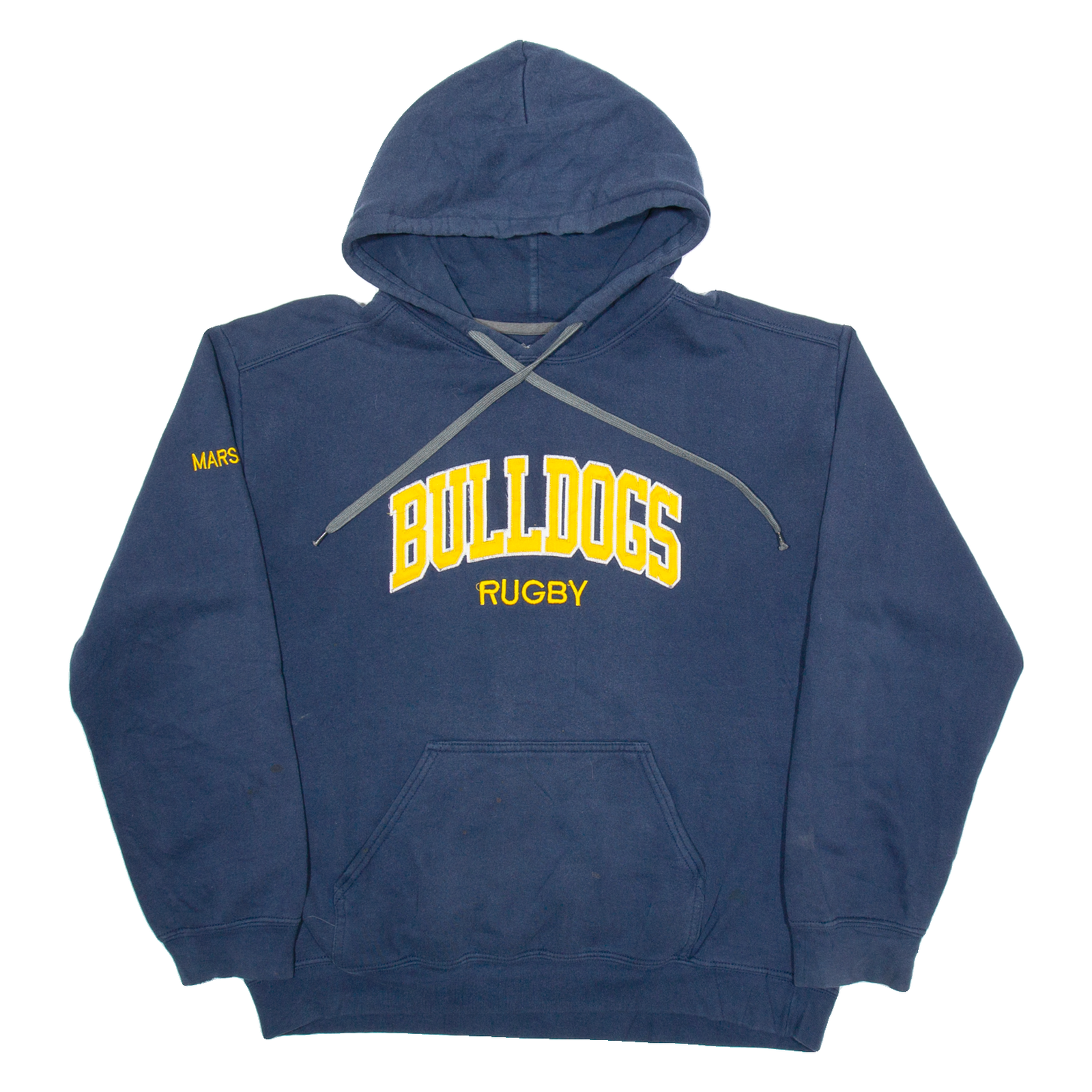 GILDAN Bulldogs Rugby Mens Blue Hoodie USA M Refurbished - N/A refurbished available on Cerqular
