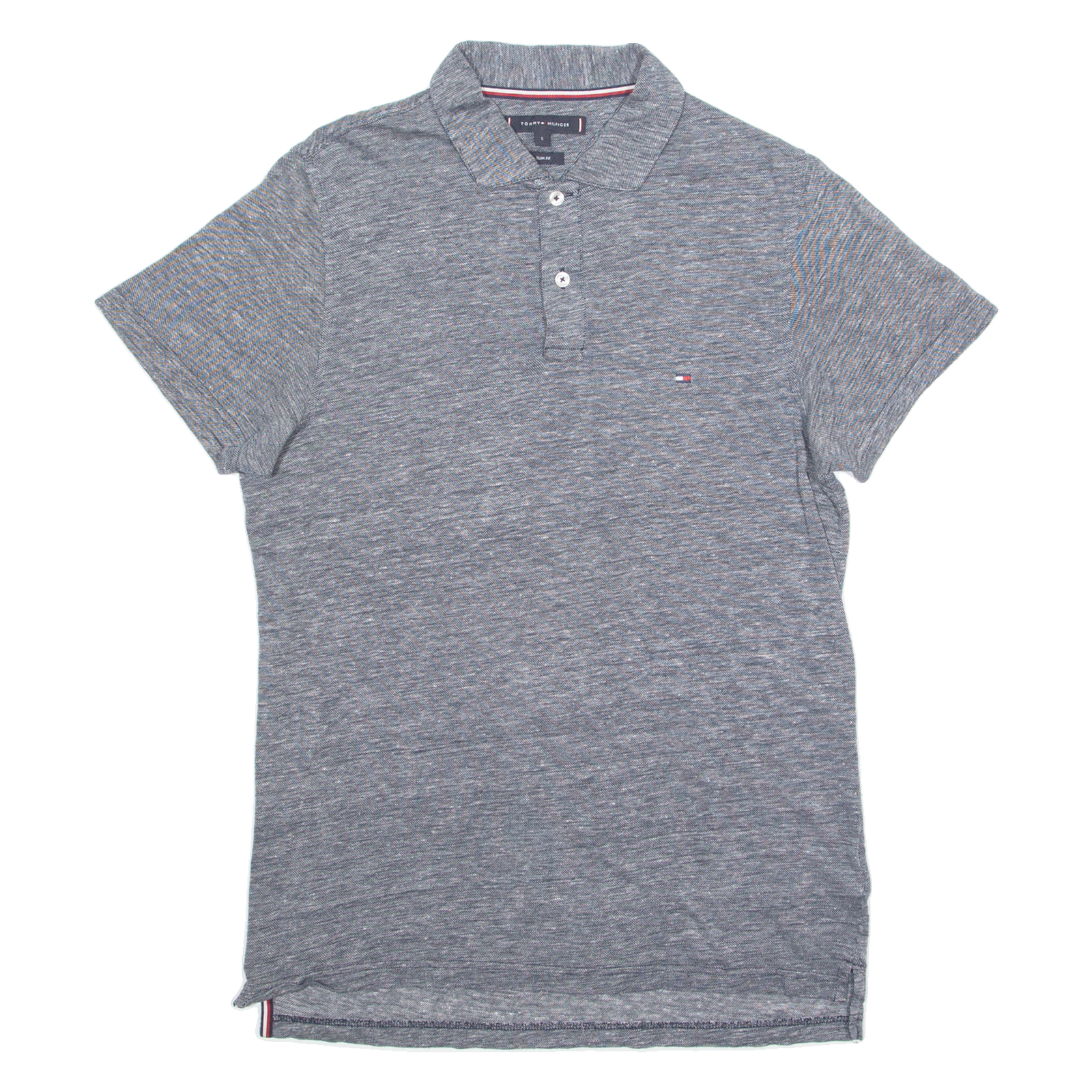 TOMMY HILFIGER Slim Fit Mens Polo Shirt Grey S Refurbished - N/A refurbished available on Cerqular