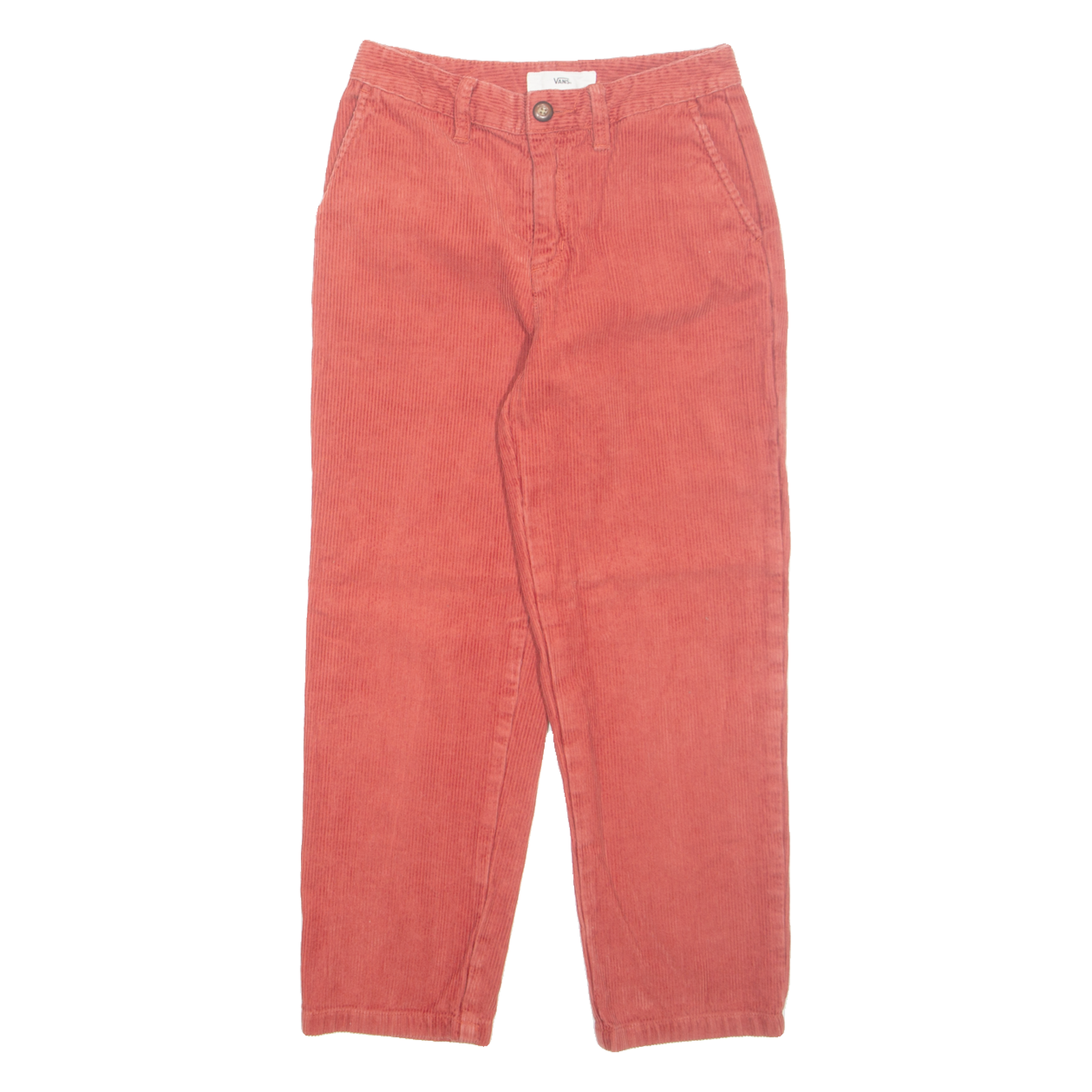 VANS Chino Mens Corduroy Trousers Orange Regular Tapered W26 L25 Refurbished - N/A refurbished available on Cerqular