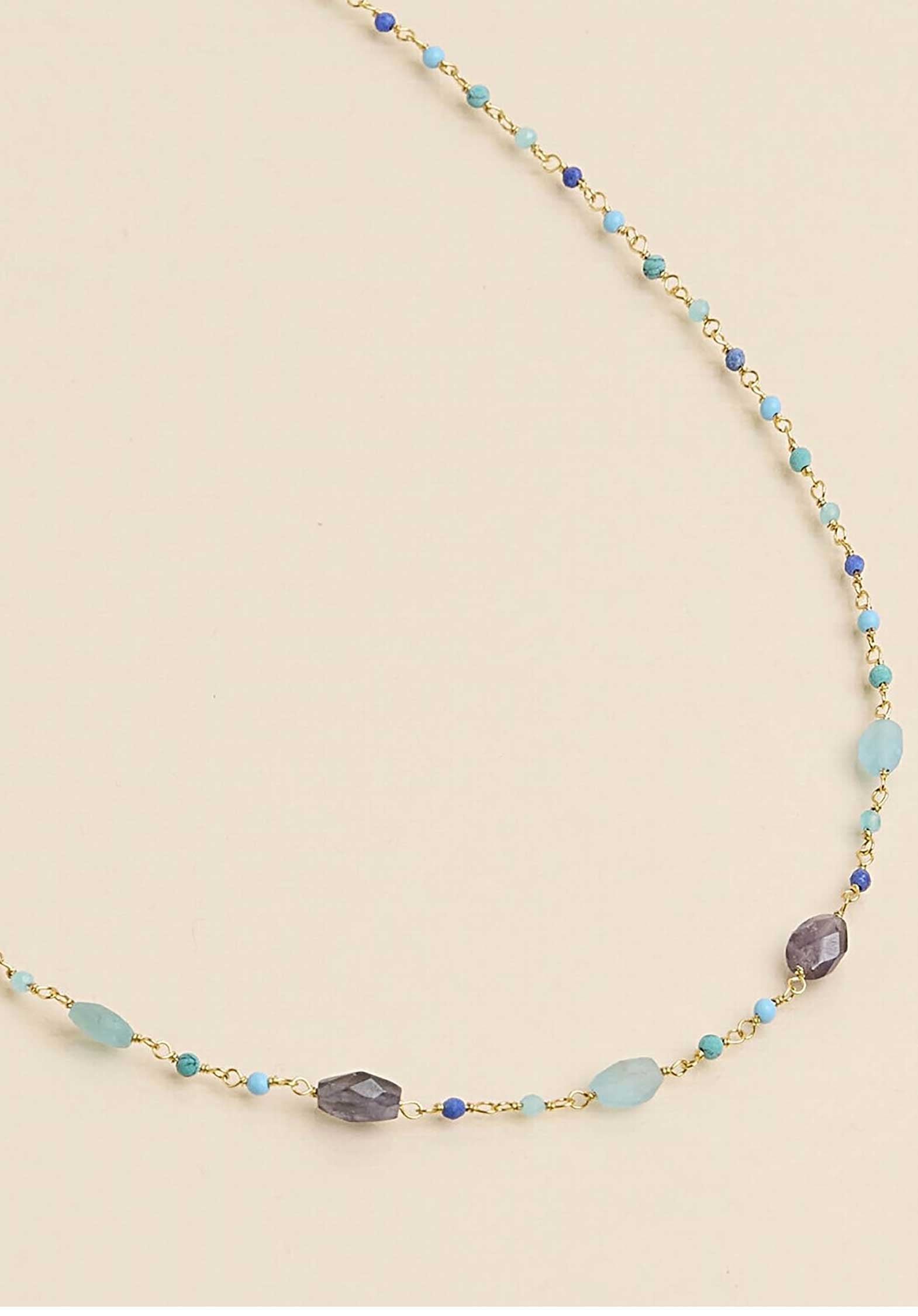 Necklace Cimb6 Mumbai-Bleu | Color: MUMBAI BLEU | Size: U Refurbished - Rue Madame is a known brand, and the standardized name is " refurbished available on Cerqular