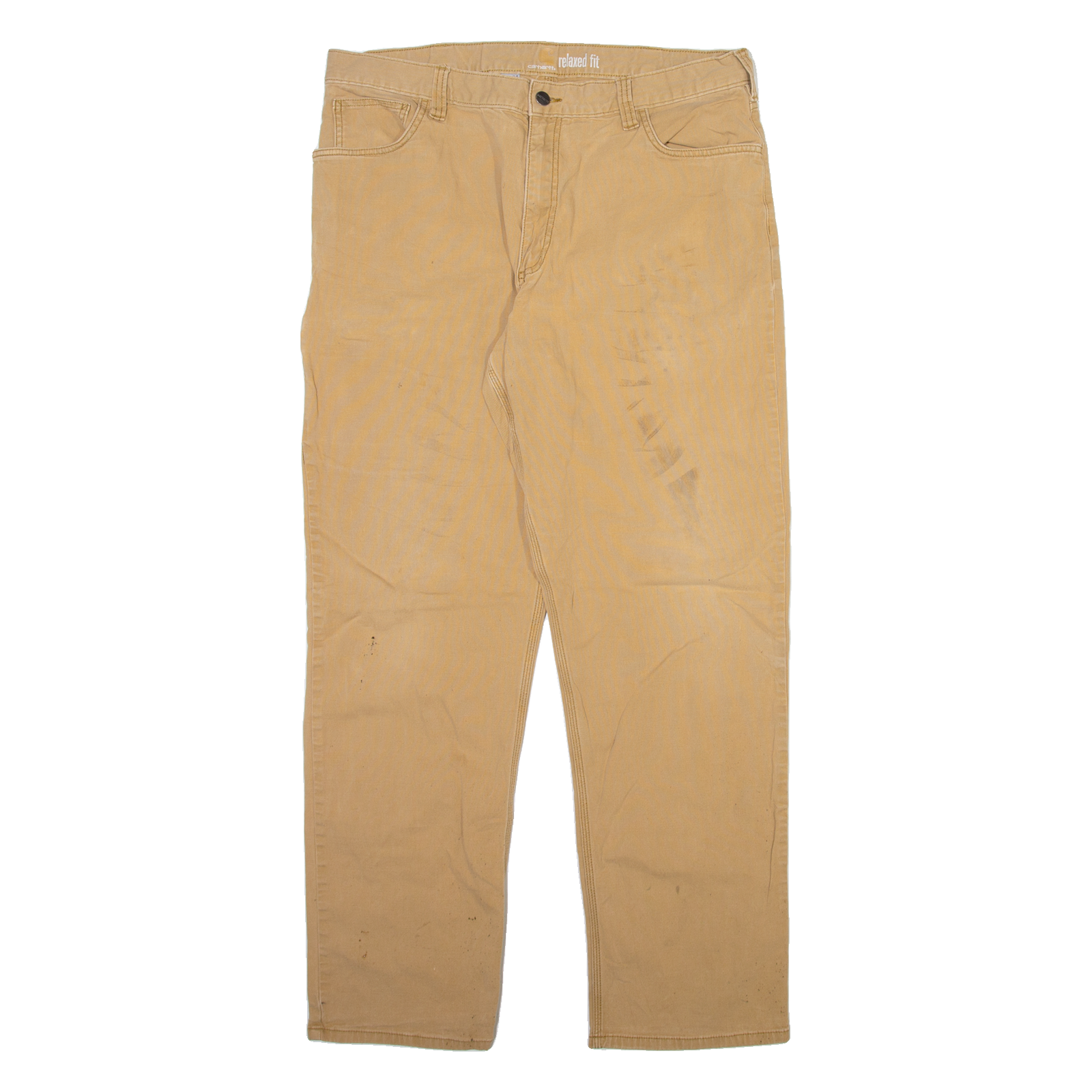 CARHARTT Mens Trousers Orange Relaxed Straight W38 L34 Refurbished - N/A refurbished available on Cerqular