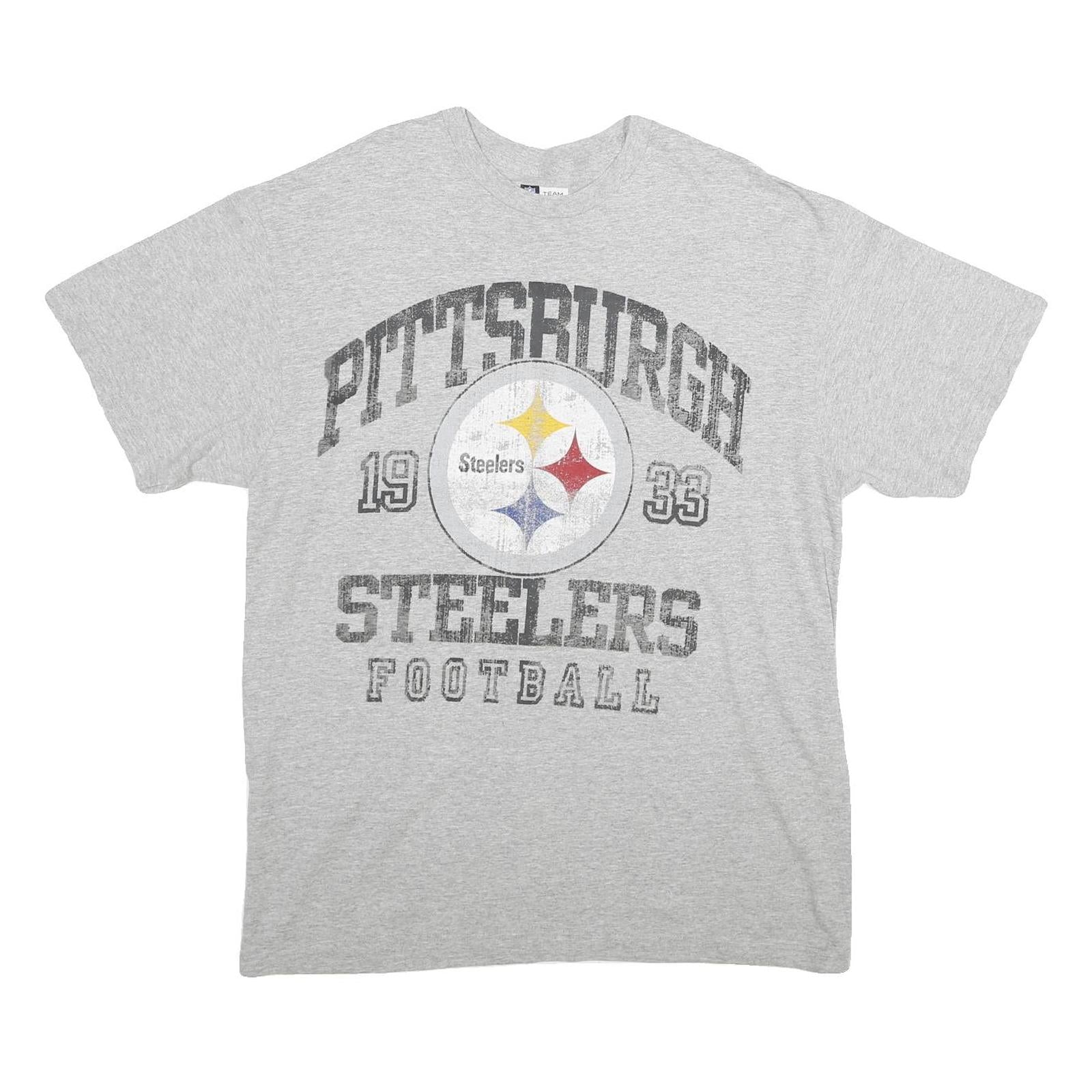 Buy NFL Mens Grey Pittsburgh Steelers Graphic T-Shirt XL Short Sleeve Crew Neck Refurbished - $22.09 NFL Mens Grey Pittsburgh Steelers Graphic T-Shirt XL Short Sleeve Crew Neck Refurbished - N/A refurbished available on Cerqular