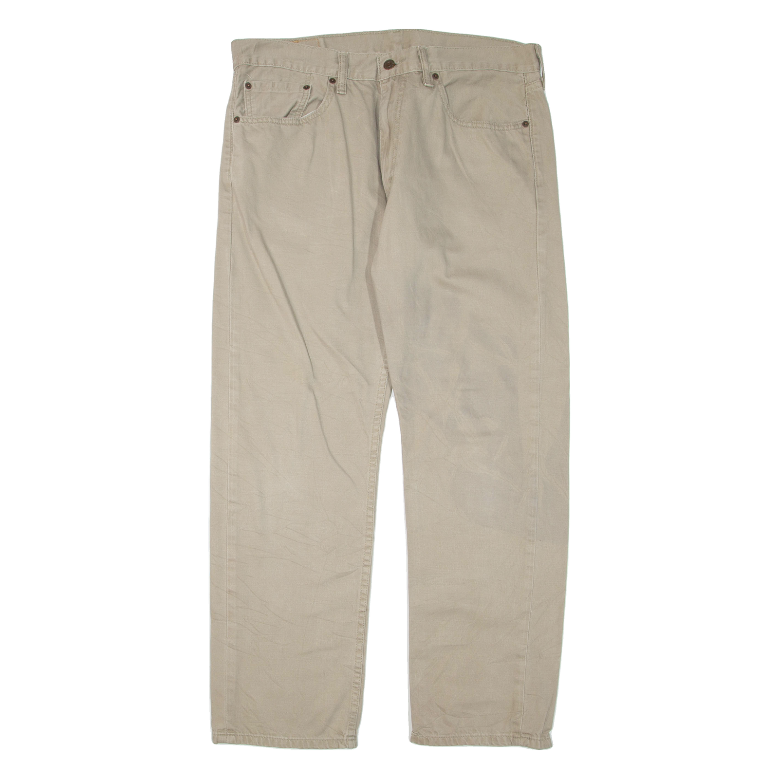 LEVI'S Mens Trousers Brown Regular Straight W36 L30 Refurbished - N/A refurbished available on Cerqular
