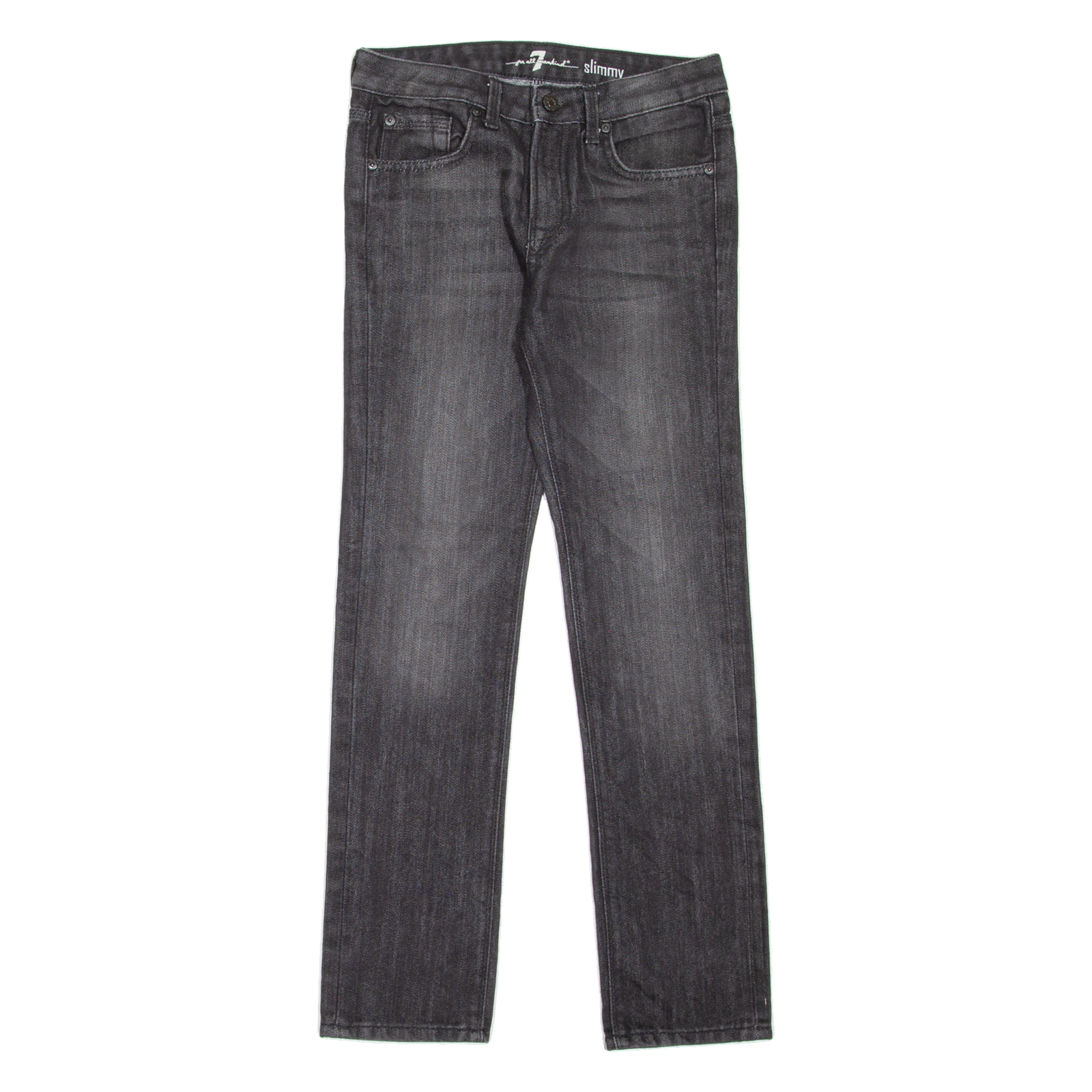 7 FOR ALL MANKIND Slimmy Womens Jeans Grey Slim Skinny Stone Wash W27 L27 Refurbished - N/A refurbished available on Cerqular
