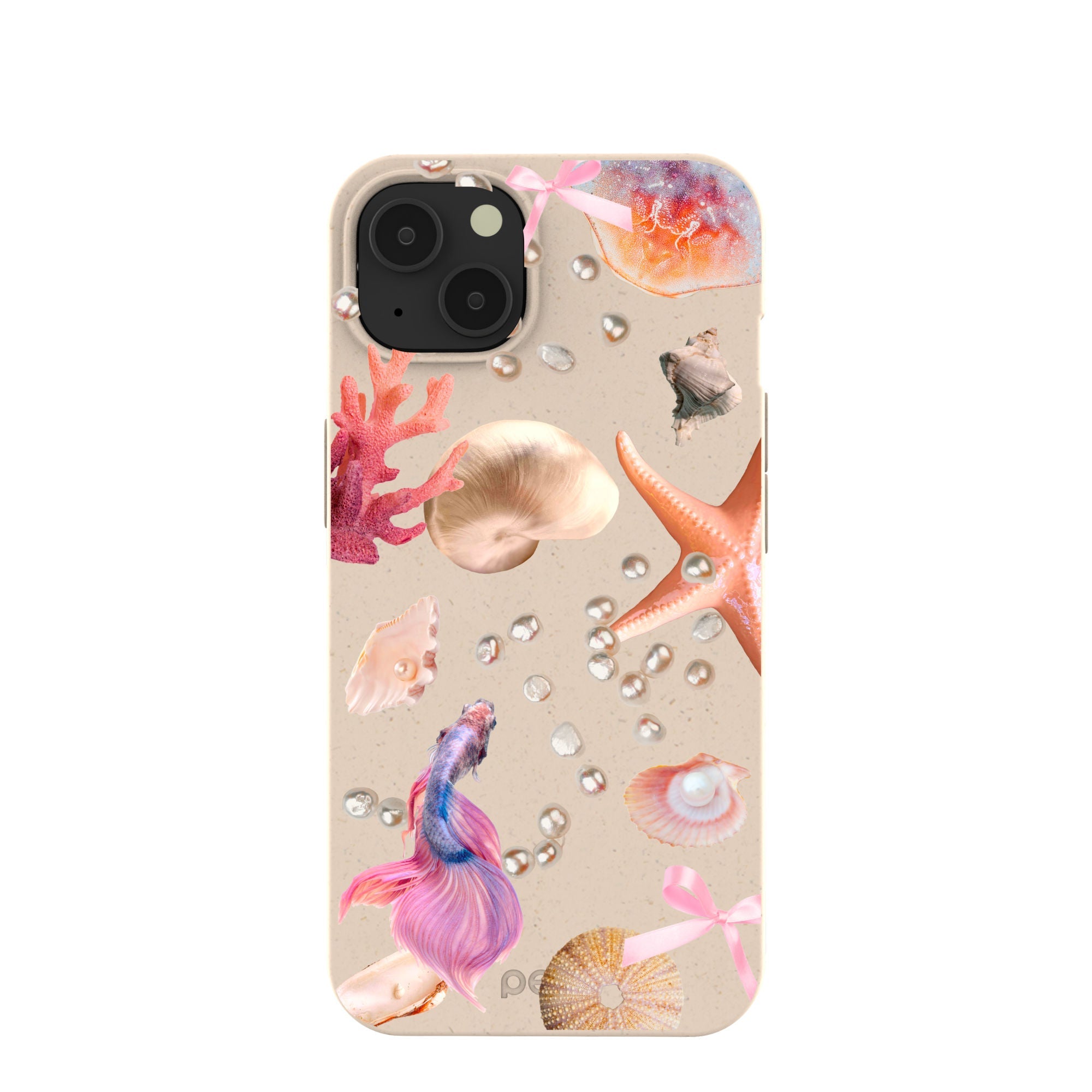 Seashell Aqua Dreams iPhone 13 Case Refurbished - Pela Case refurbished available on Cerqular
