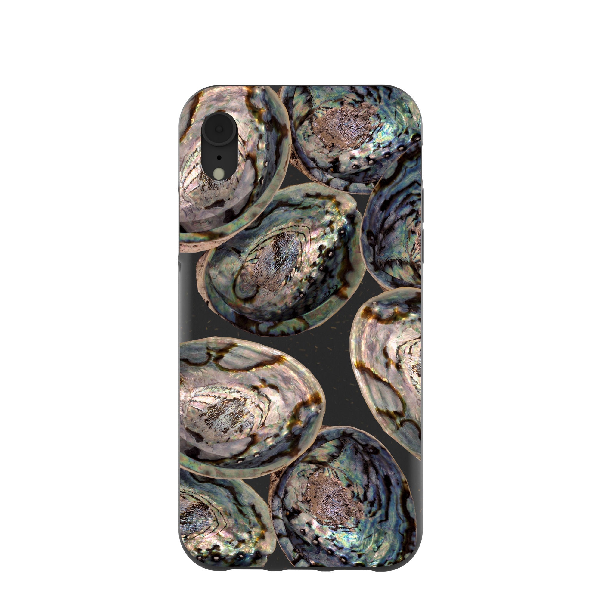 Black Abalone Shells iPhone XR Case Refurbished - Pela Case refurbished available on Cerqular