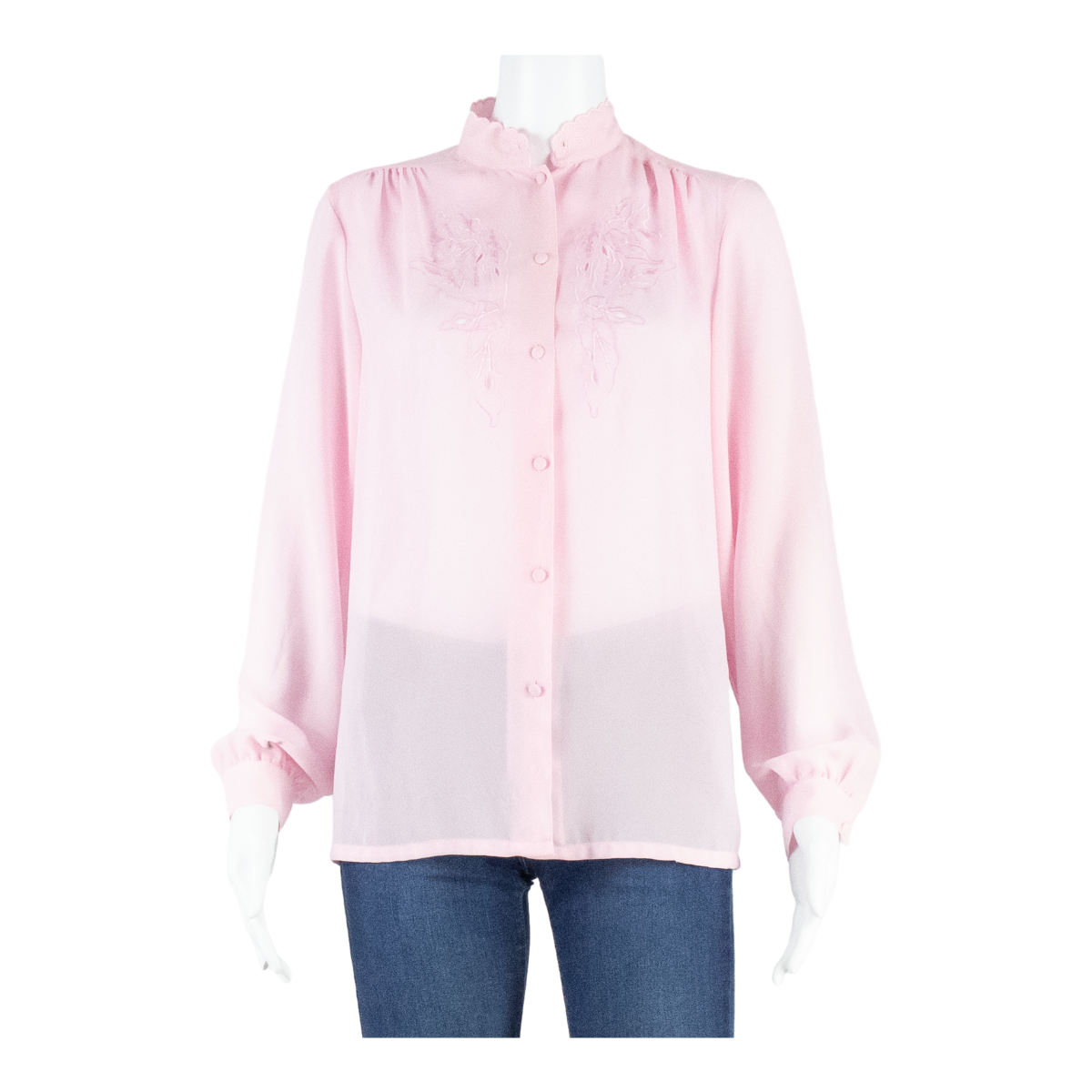 Buy Womens Blouse Pink High Neck Long Sleeve M Refurbished - $15.59 Womens Blouse Pink High Neck Long Sleeve M Refurbished - N/A refurbished available on Cerqular