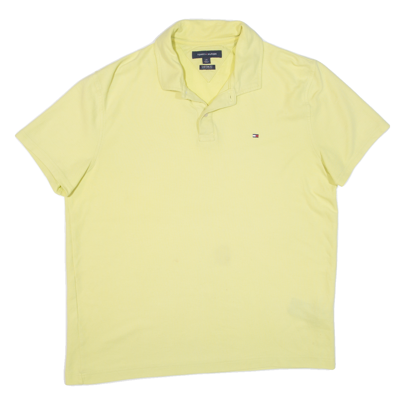 TOMMY HILFIGER Custom Fit Mens Polo Shirt Yellow L Refurbished - N/A refurbished available on Cerqular