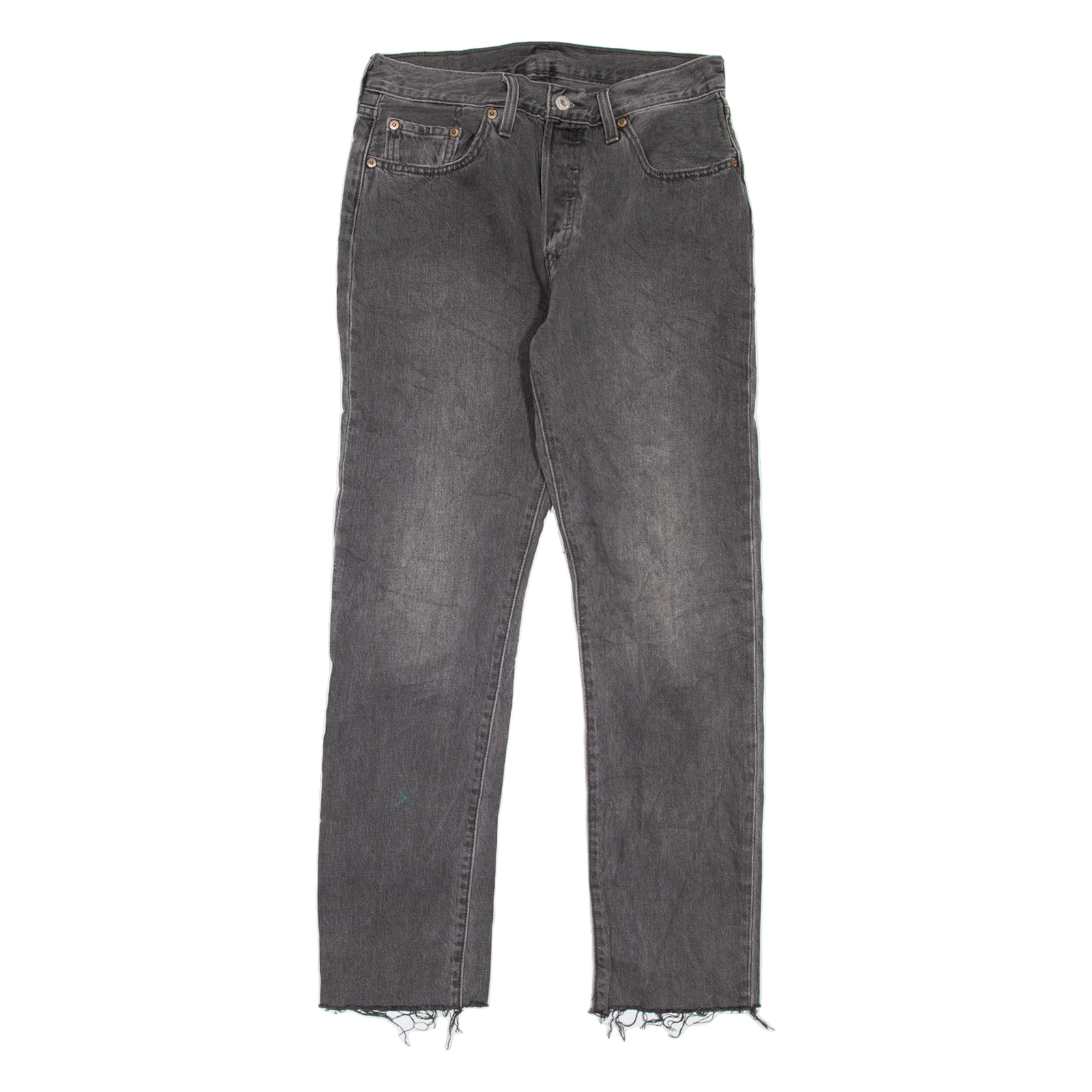 LEVI'S 501 Jeans Womens Grey Regular Straight Stone Wash W28 L30 Refurbished - N/A refurbished available on Cerqular