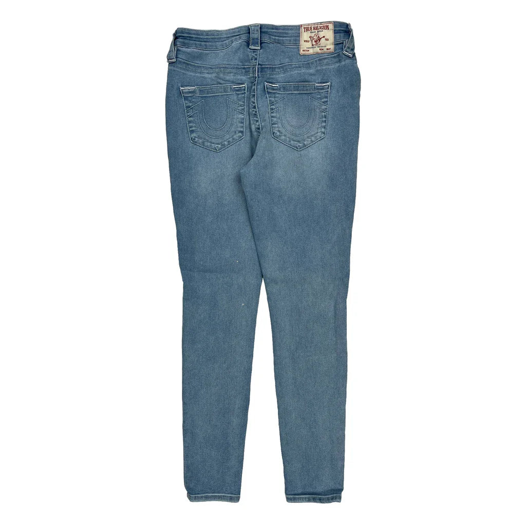 True Religion Skinny Jeans - 30W UK 8 Light Wash Cotton Blend Refurbished - Thrifted (note: this is a term often used to describe second- refurbished available on Cerqular