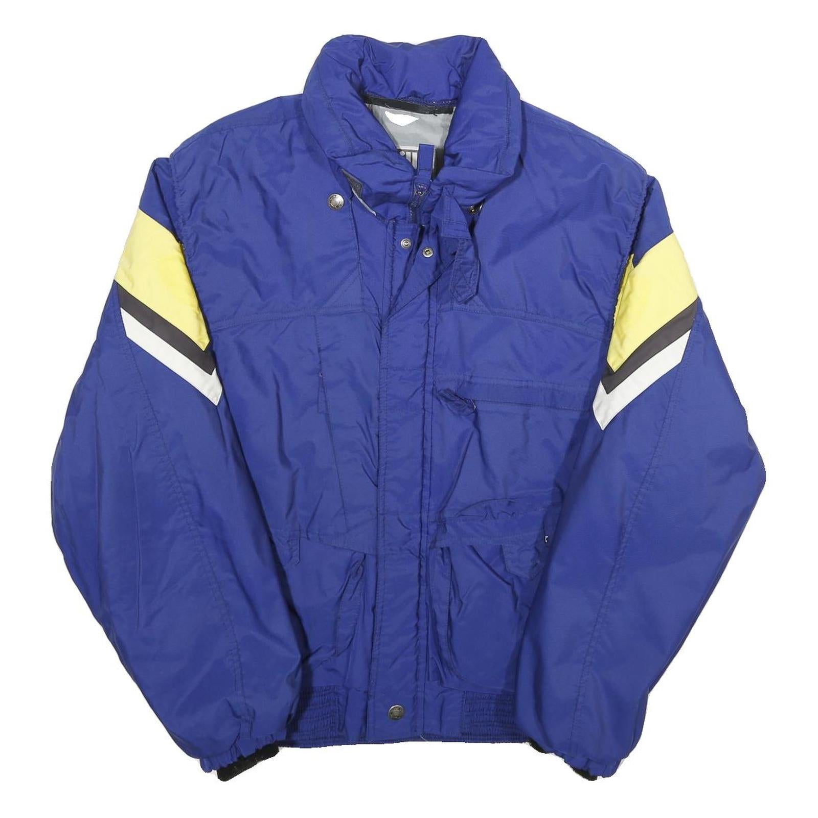 KILLY Mens Blue & Yellow Outdoor Jacket S Nylon Colourblock Zip Pockets Stand-Up Refurbished - N/A refurbished available on Cerqular