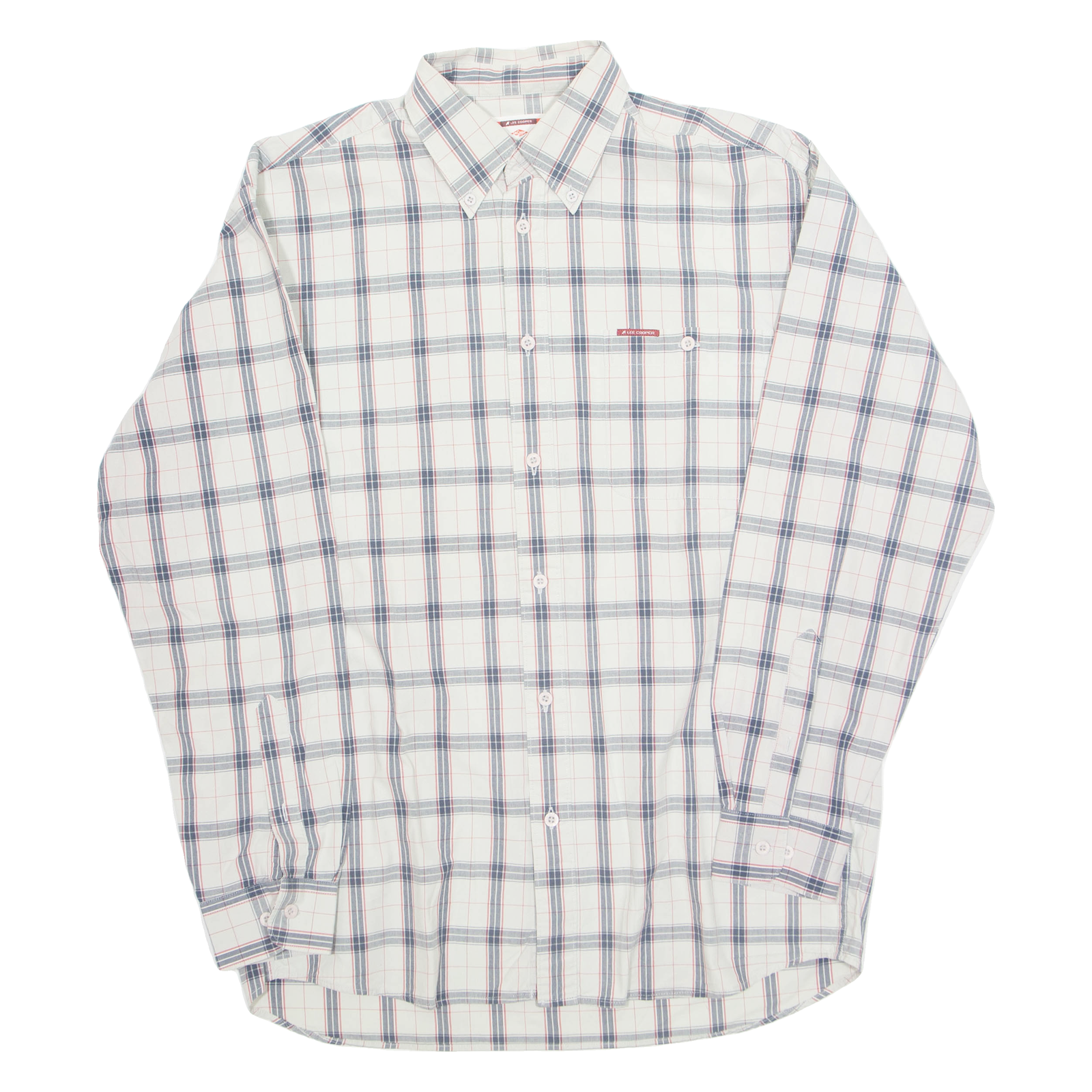 LEE COOPER Mens Shirt Grey Check Long Sleeve S Refurbished - N/A refurbished available on Cerqular