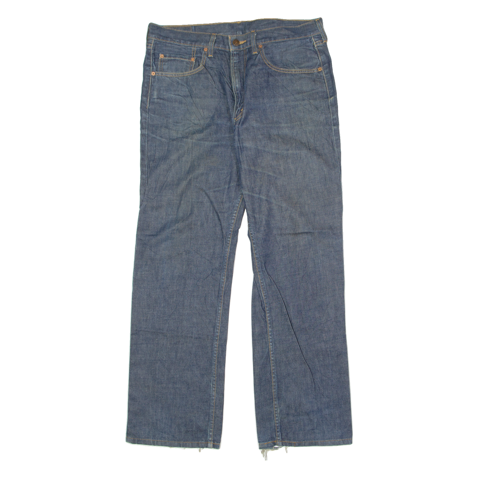 LEVI'S 524 Mens Jeans Blue Regular Straight Raw W36 L29 Refurbished - N/A refurbished available on Cerqular