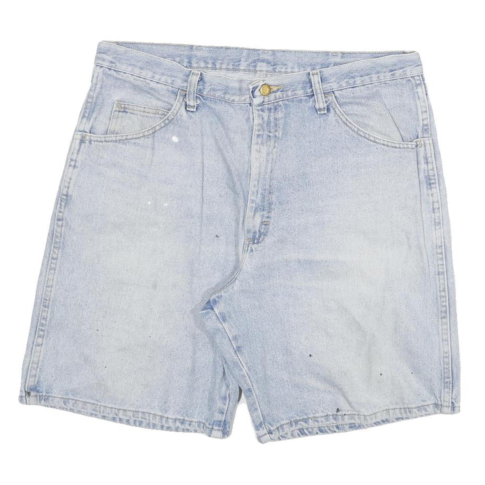 WRANGLER Womens Light Blue Casual Denim Shorts 2XL W36 Classic Fit Cotton Blend Refurbished - N/A refurbished available on Cerqular