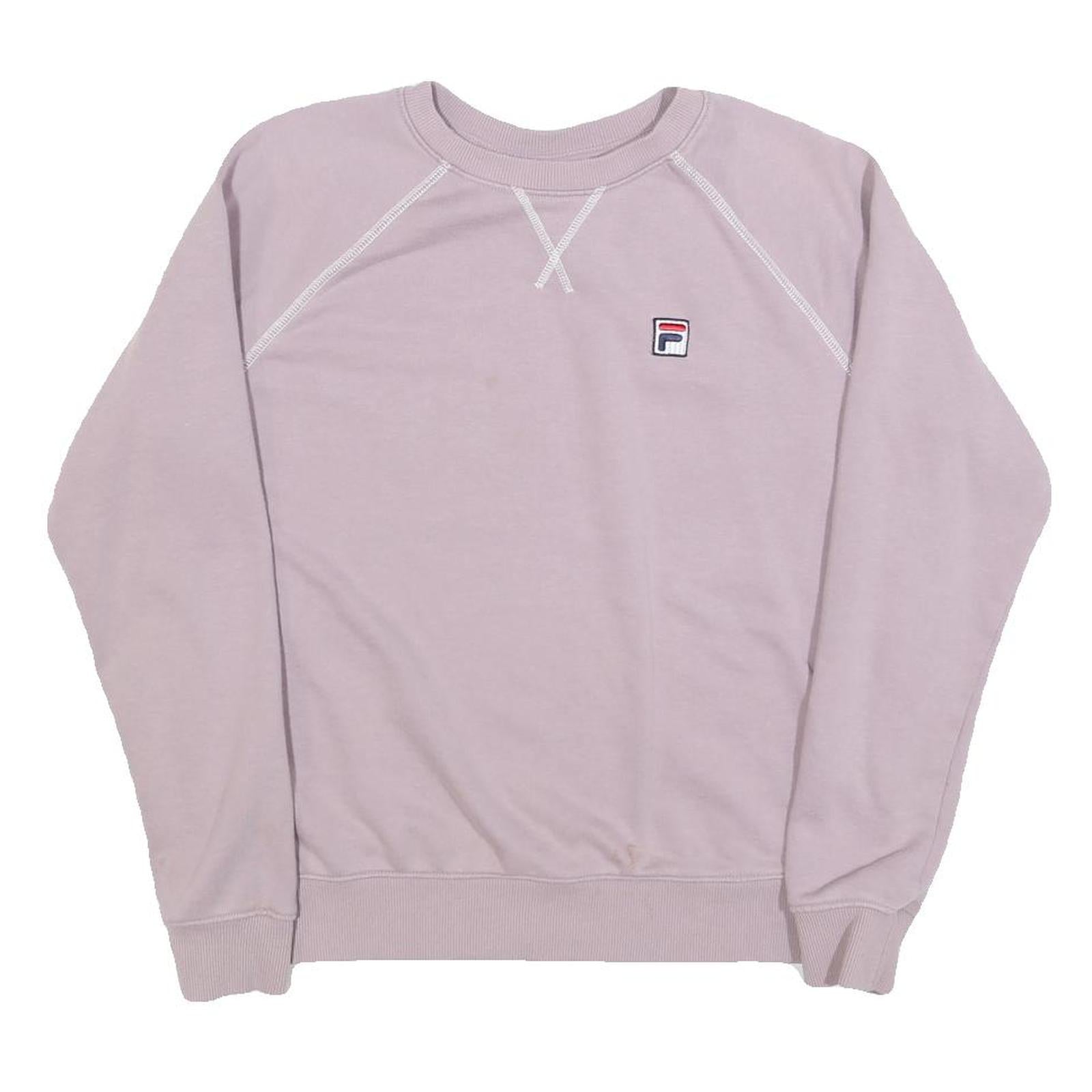 FILA Womens Pink Crew Neck M Sweatshirt Cotton Blend Light Purple Casual Wear Refurbished - N/A refurbished available on Cerqular