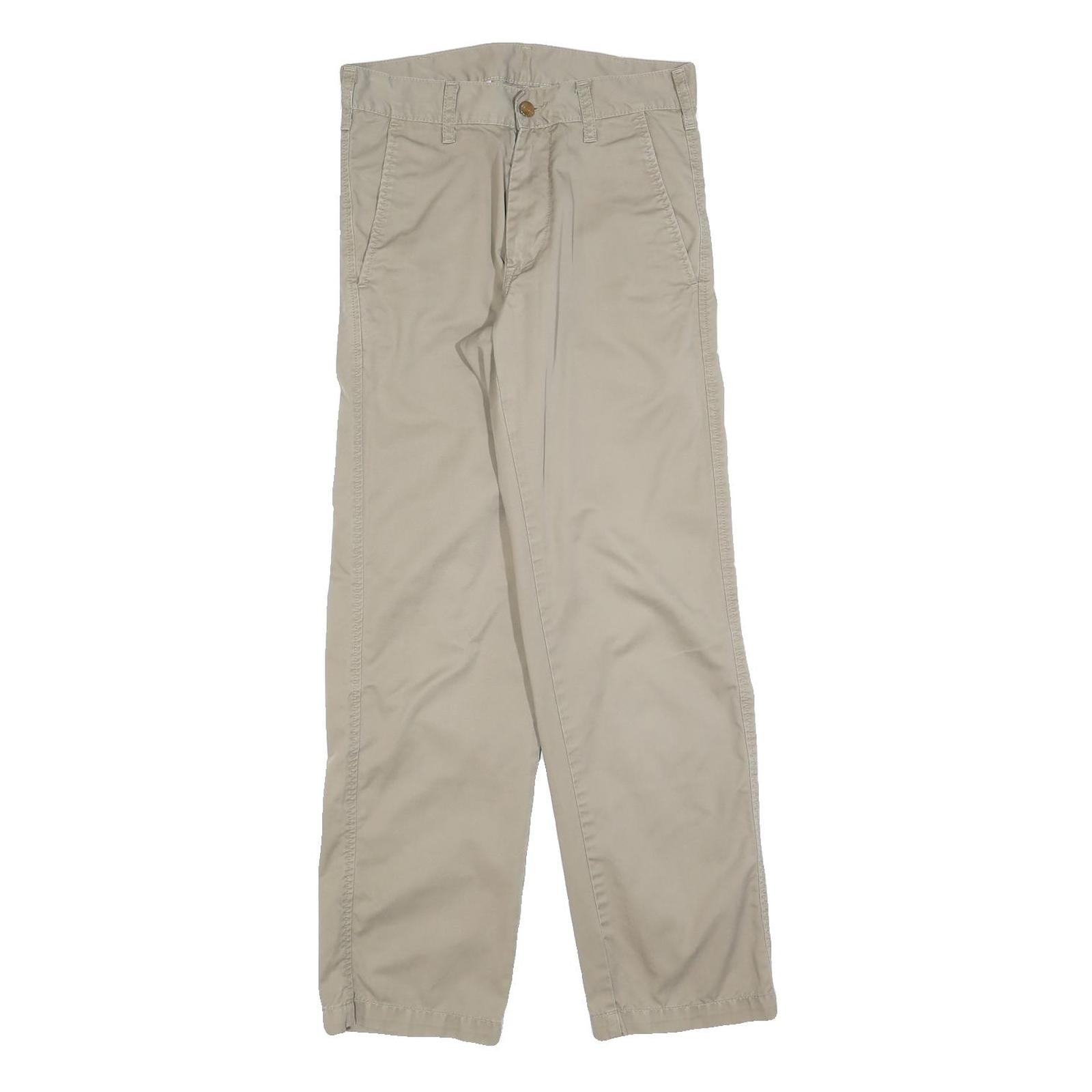 CARHARTT Mens Relaxed Beige Cotton Blend Trousers W28 L32 Zip Casual Workwear Refurbished - N/A refurbished available on Cerqular